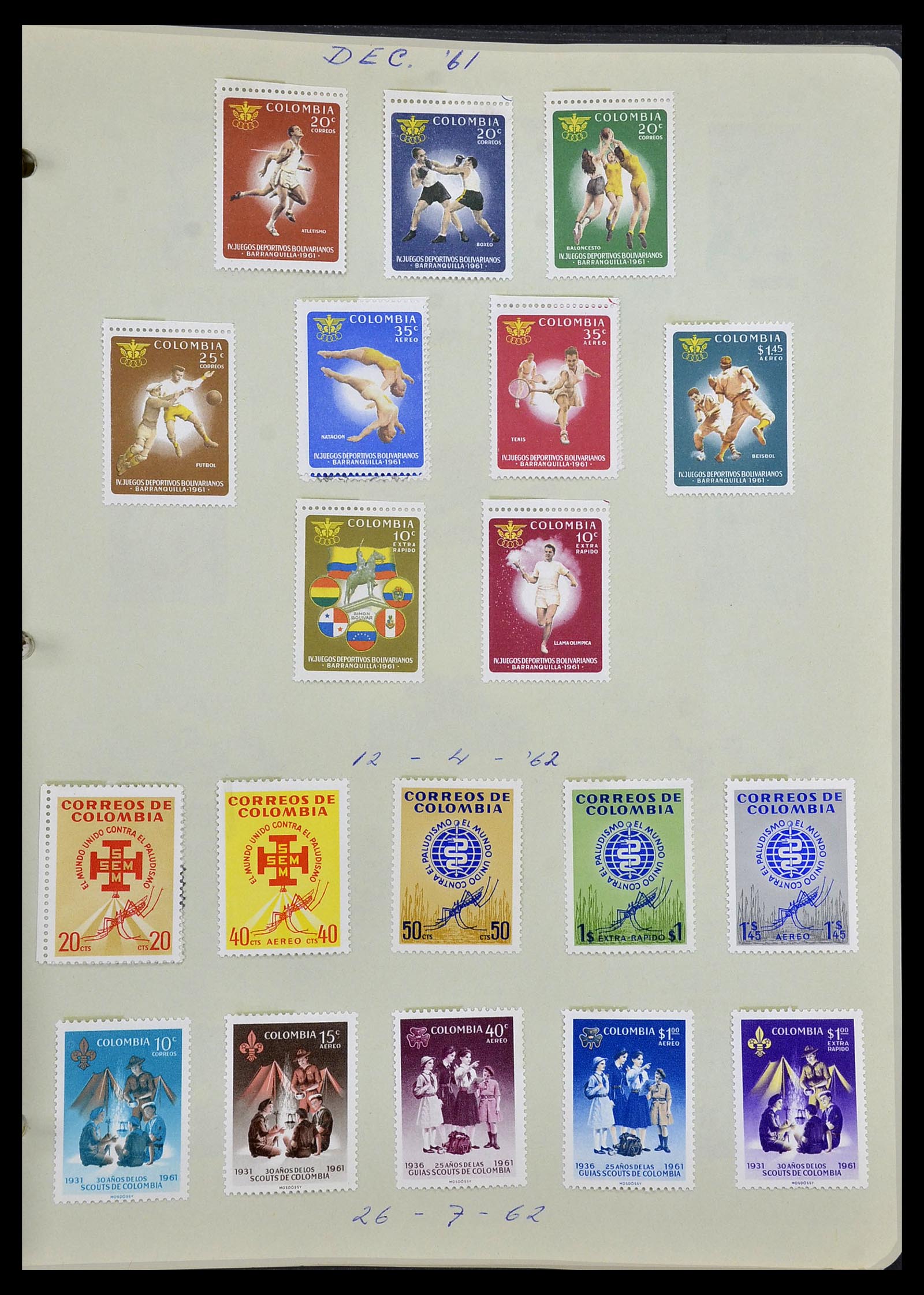 34427 061 - Postzegelverzameling 34427 Colombia 1883-1968.