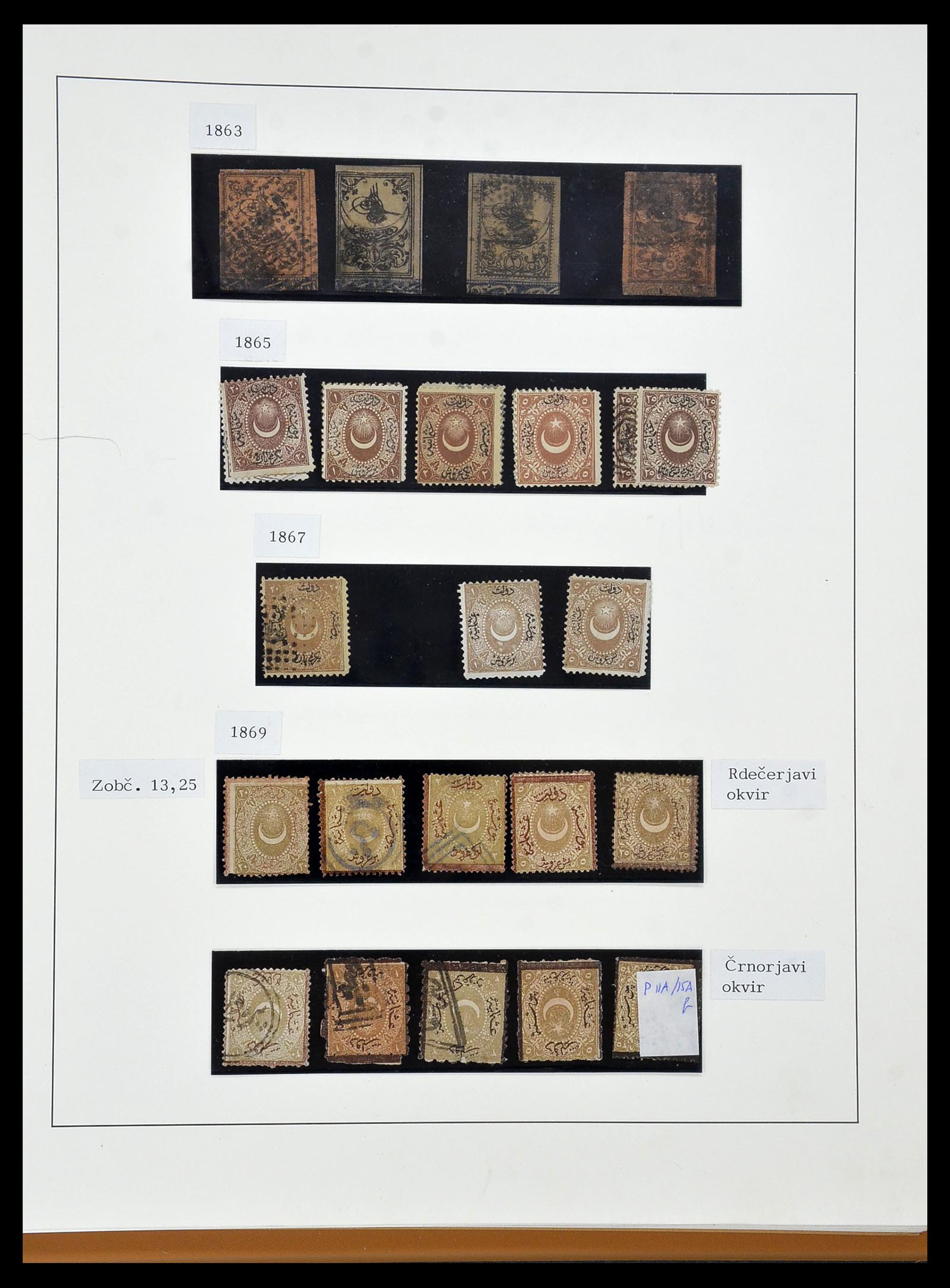 34430 014 - Postzegelverzameling 34430 Turkije 1863-1911.