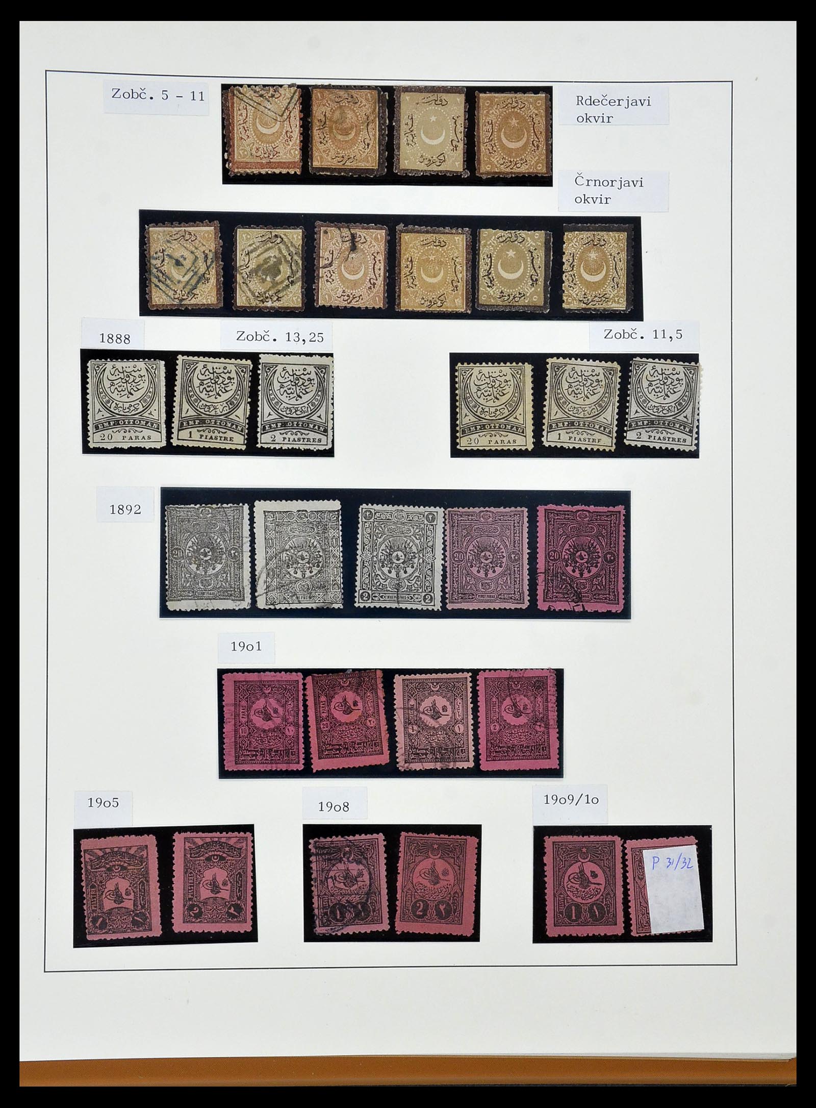 34430 015 - Postzegelverzameling 34430 Turkije 1863-1911.