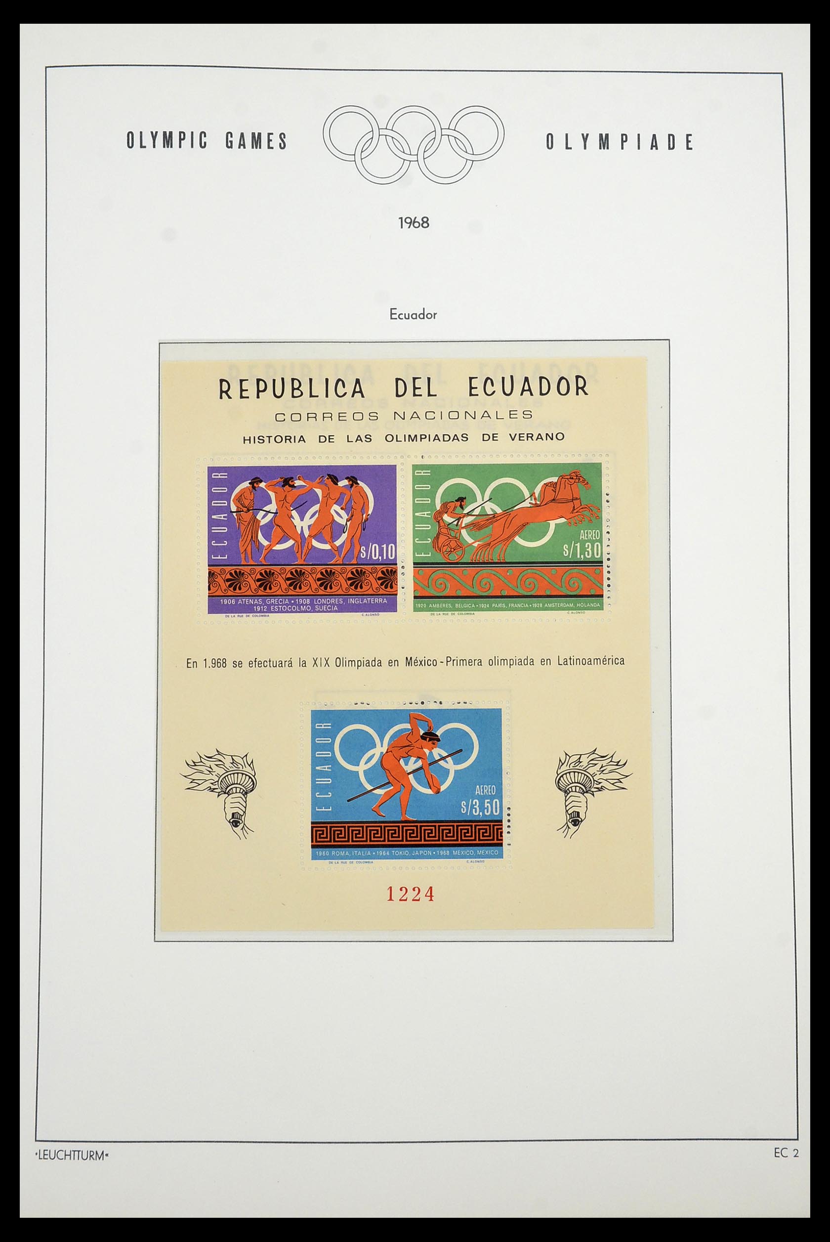 34431 003 - Postzegelverzameling 34431 Olympische Spelen 1964-1968.