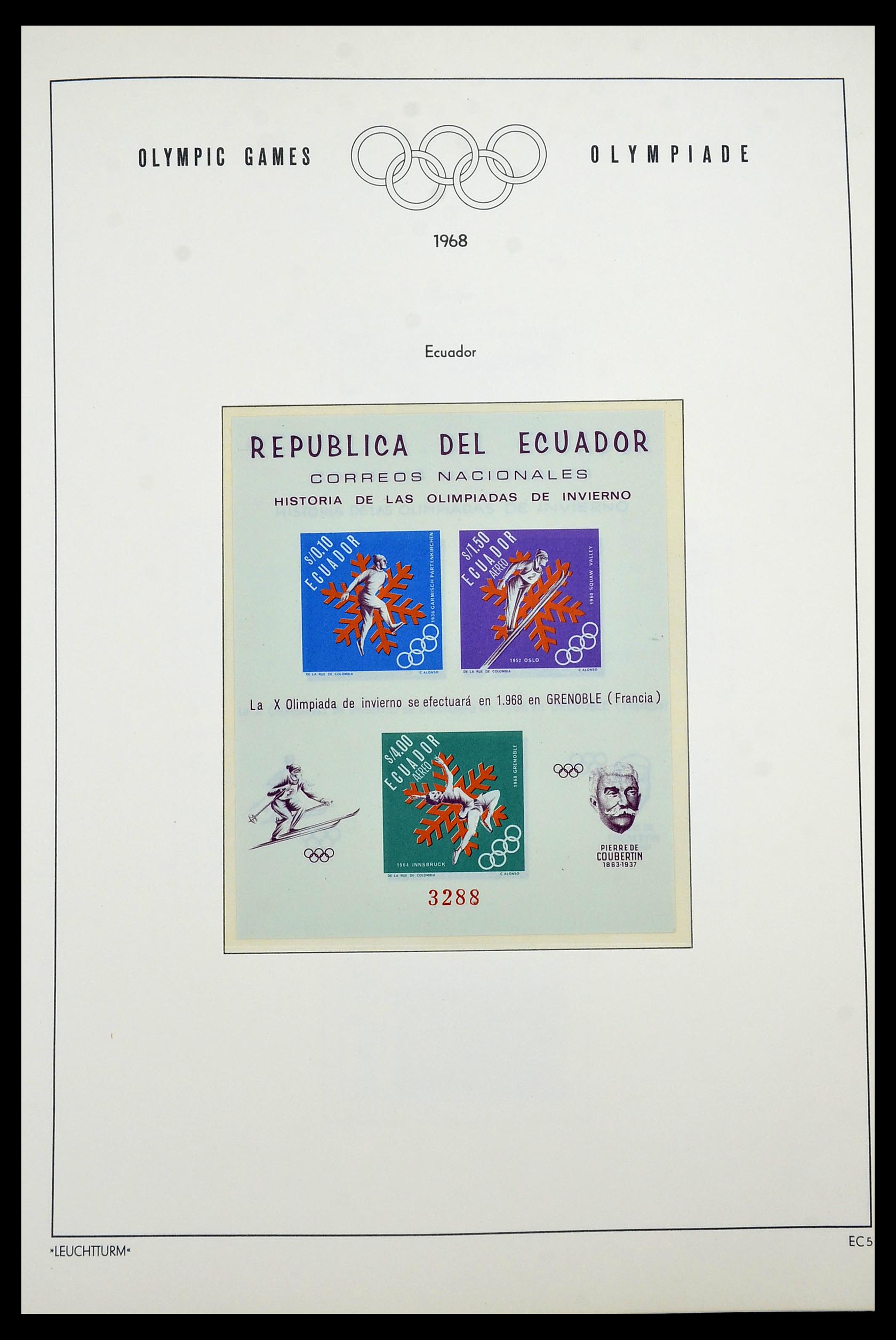 34431 009 - Postzegelverzameling 34431 Olympische Spelen 1964-1968.