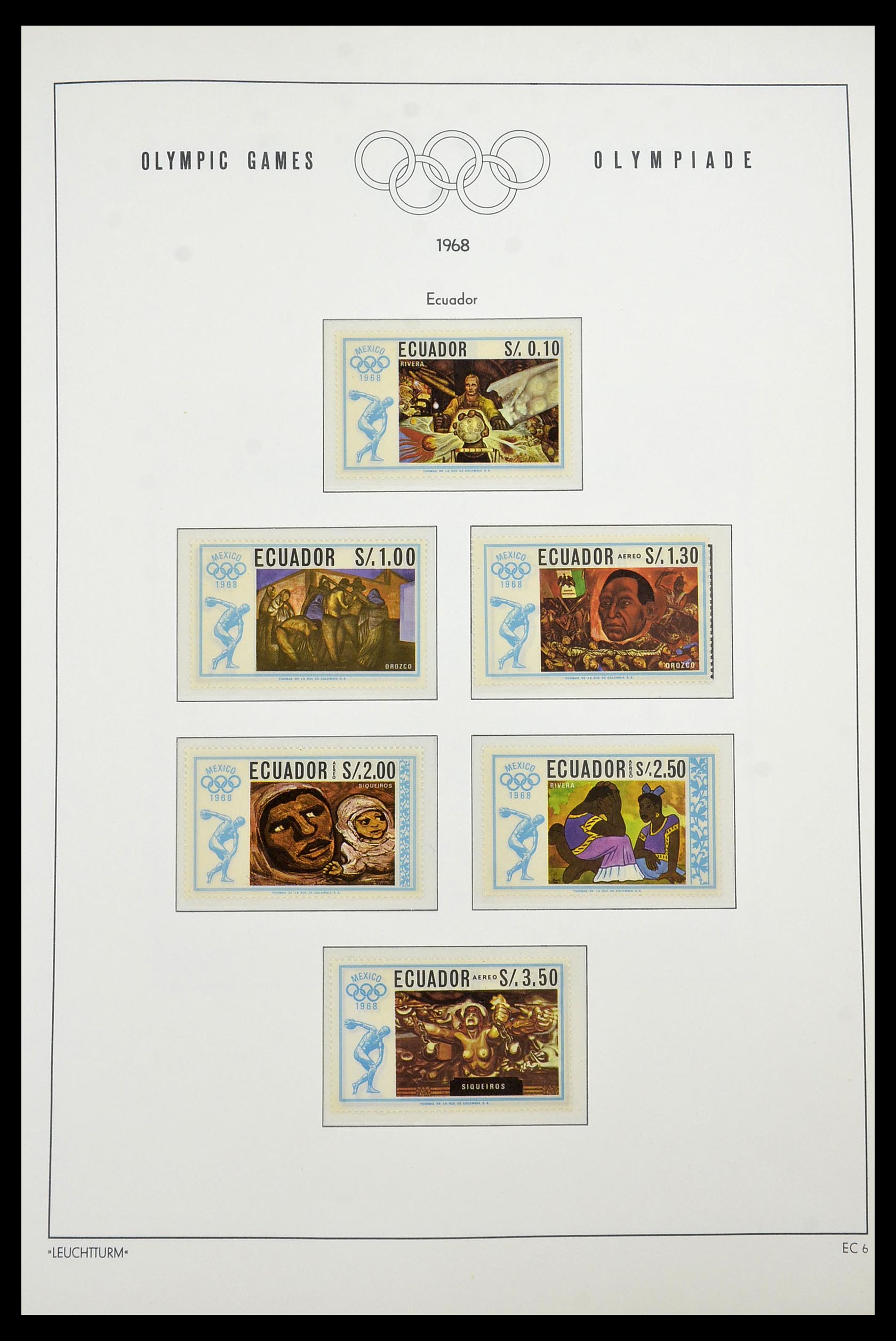 34431 010 - Postzegelverzameling 34431 Olympische Spelen 1964-1968.