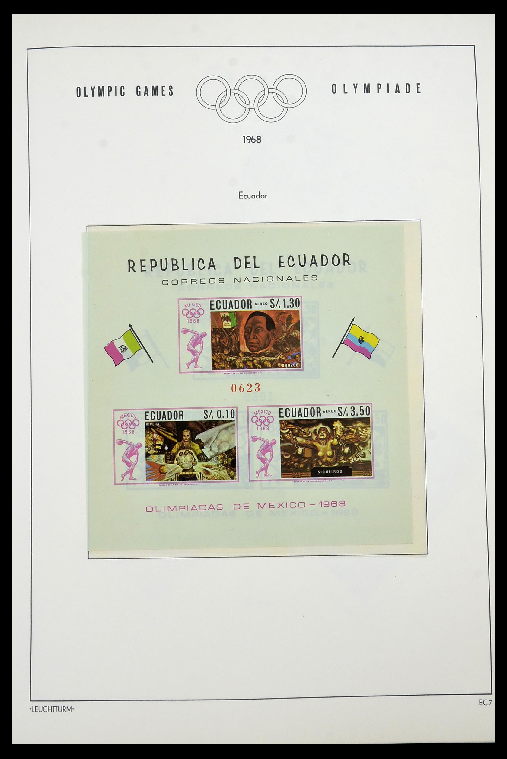 34431 012 - Postzegelverzameling 34431 Olympische Spelen 1964-1968.