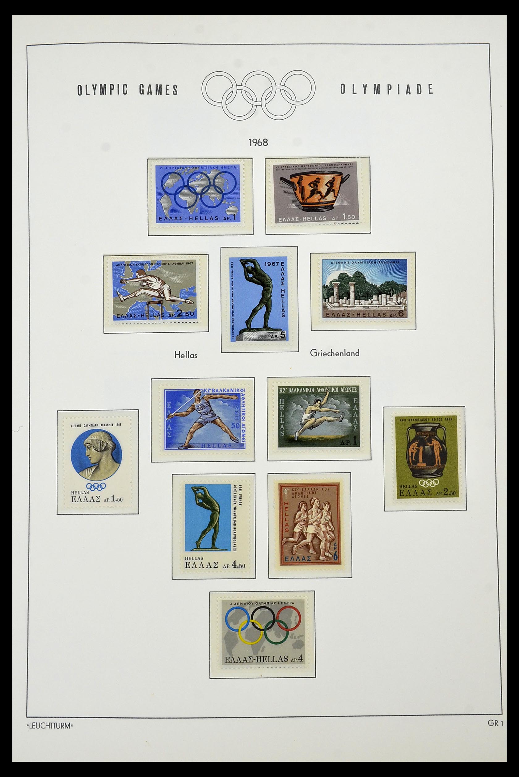 34431 020 - Postzegelverzameling 34431 Olympische Spelen 1964-1968.