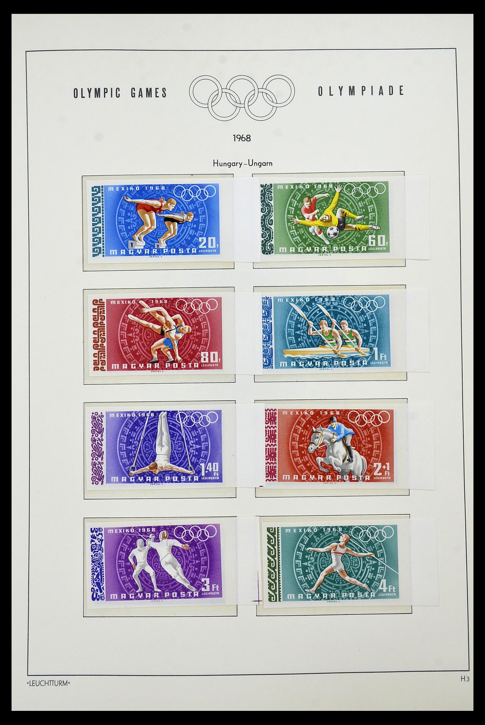 34431 030 - Postzegelverzameling 34431 Olympische Spelen 1964-1968.