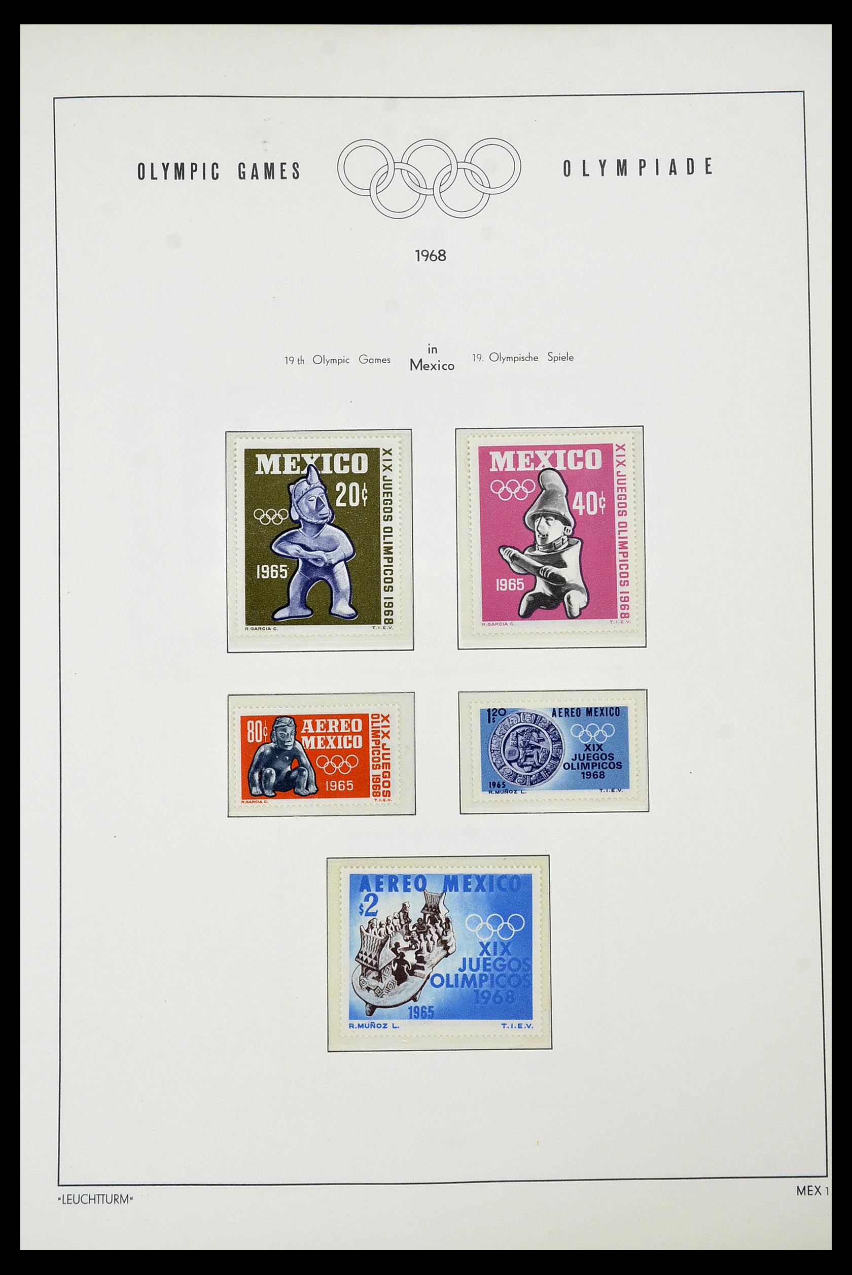 34431 039 - Postzegelverzameling 34431 Olympische Spelen 1964-1968.