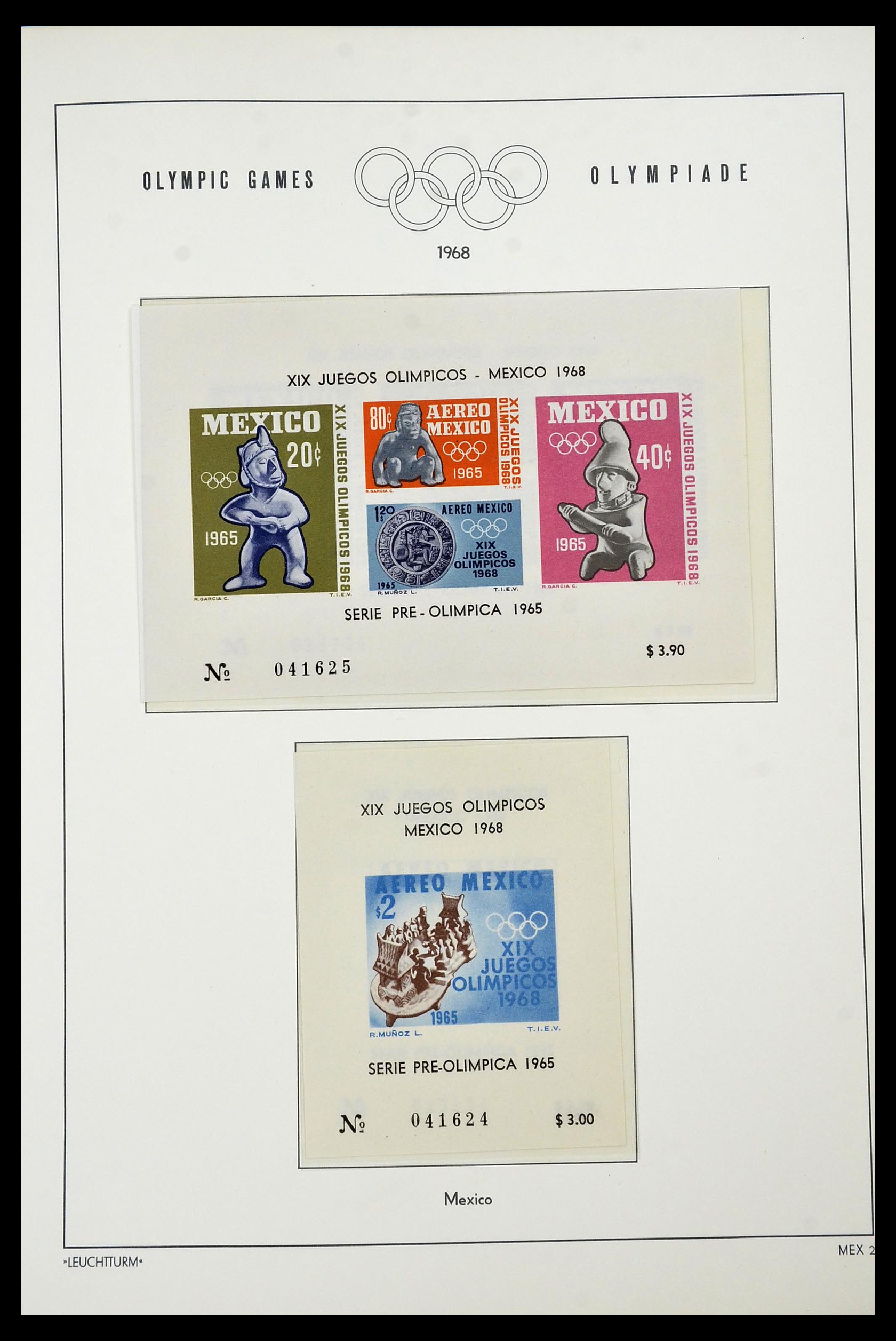 34431 040 - Postzegelverzameling 34431 Olympische Spelen 1964-1968.