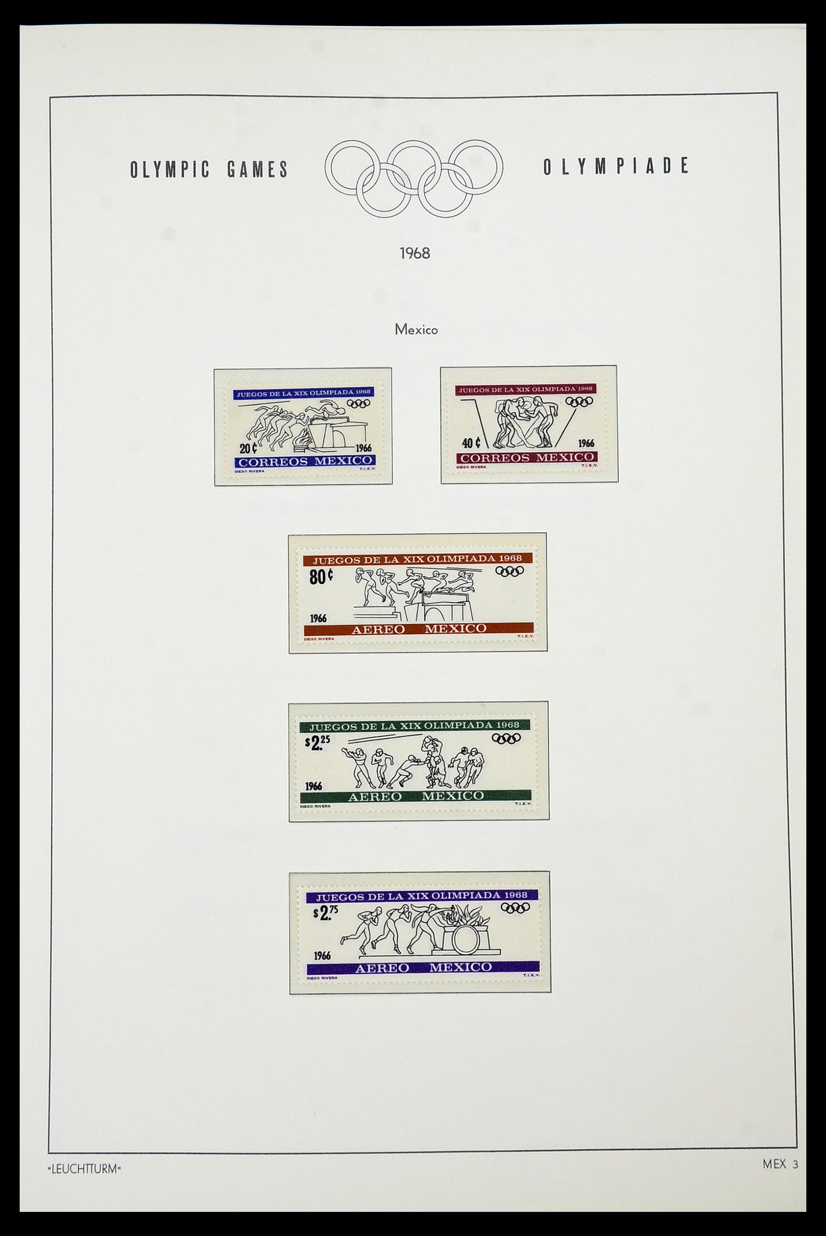 34431 041 - Postzegelverzameling 34431 Olympische Spelen 1964-1968.