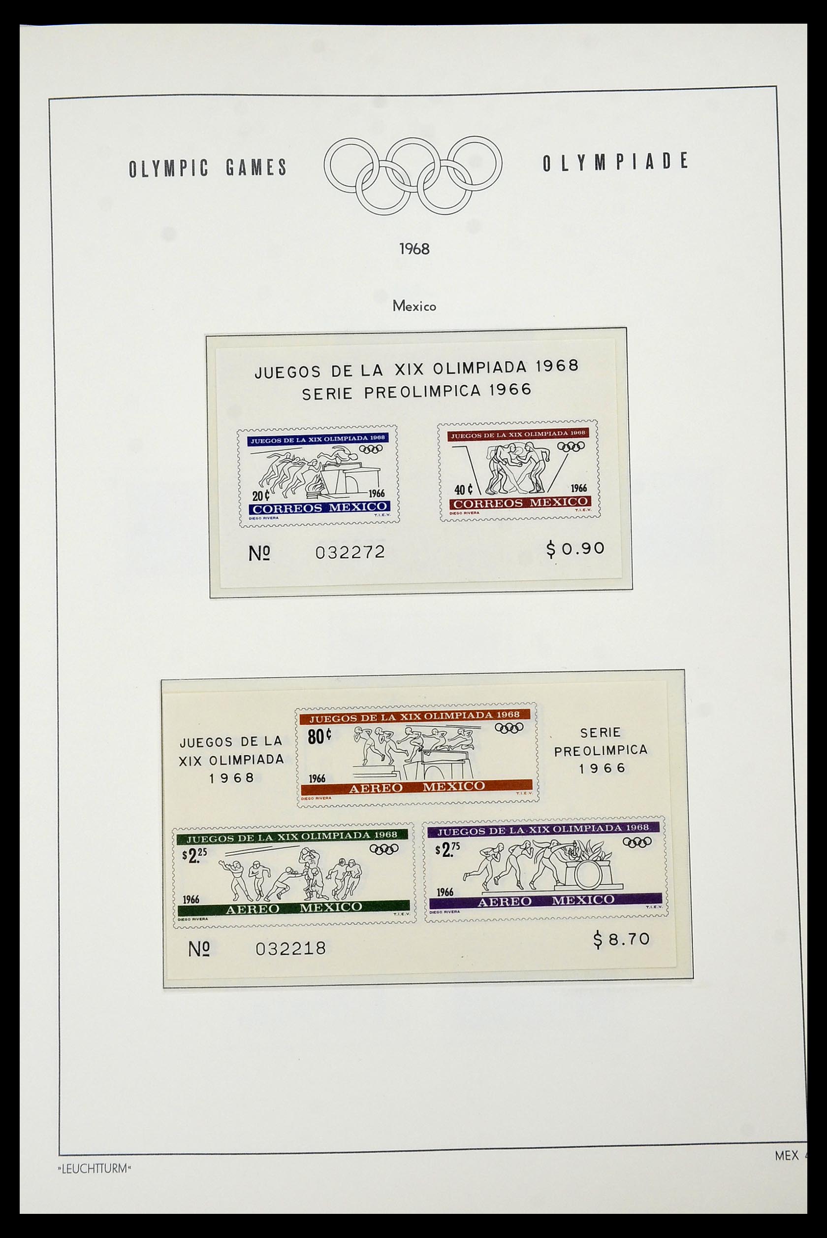 34431 042 - Postzegelverzameling 34431 Olympische Spelen 1964-1968.
