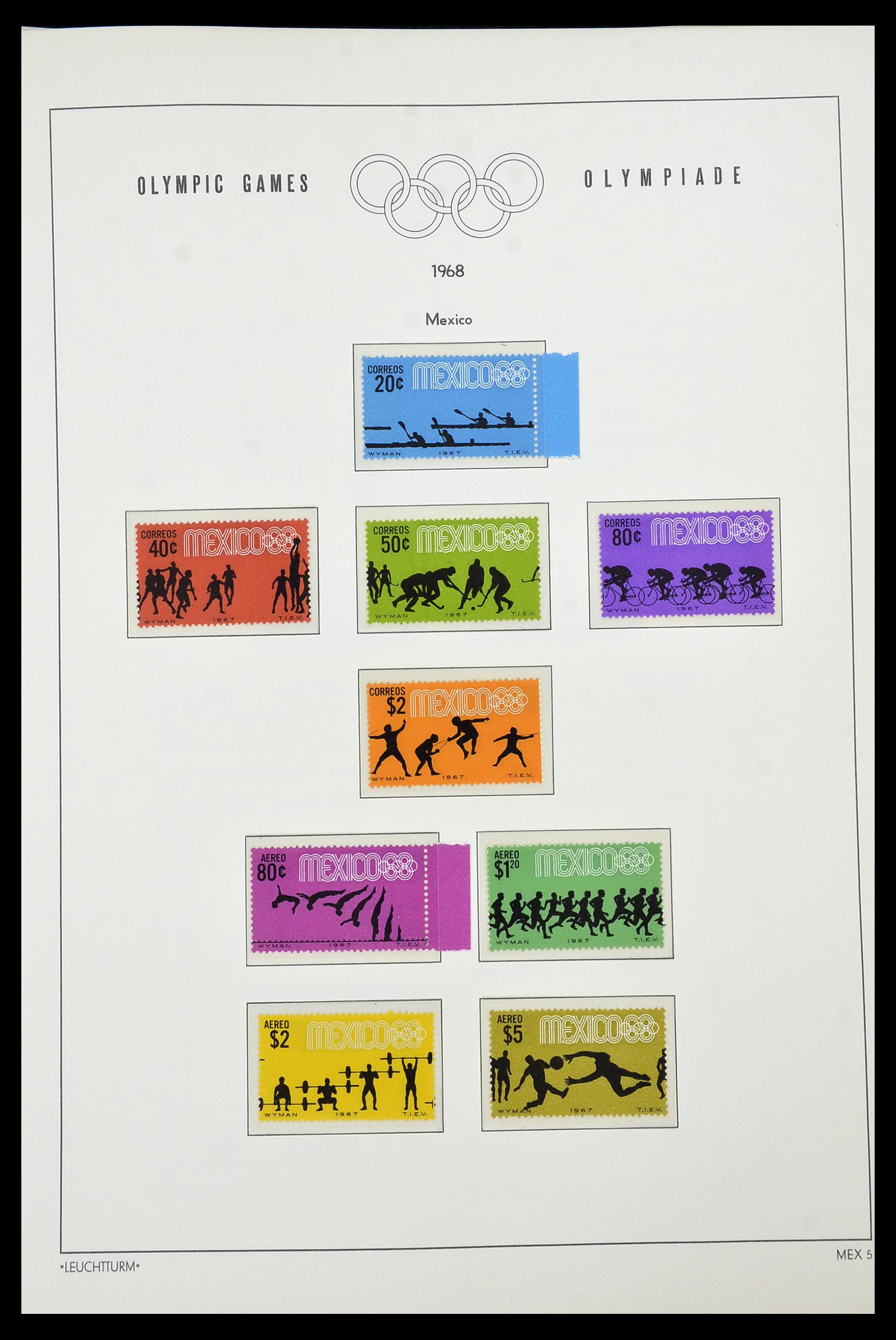 34431 043 - Postzegelverzameling 34431 Olympische Spelen 1964-1968.