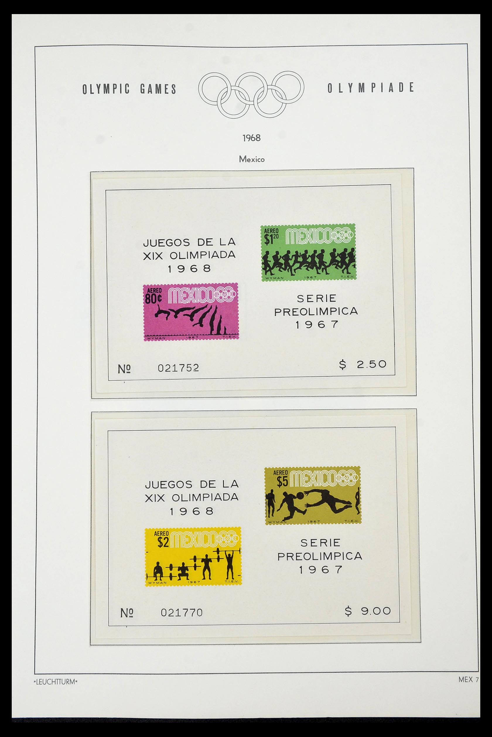 34431 045 - Postzegelverzameling 34431 Olympische Spelen 1964-1968.