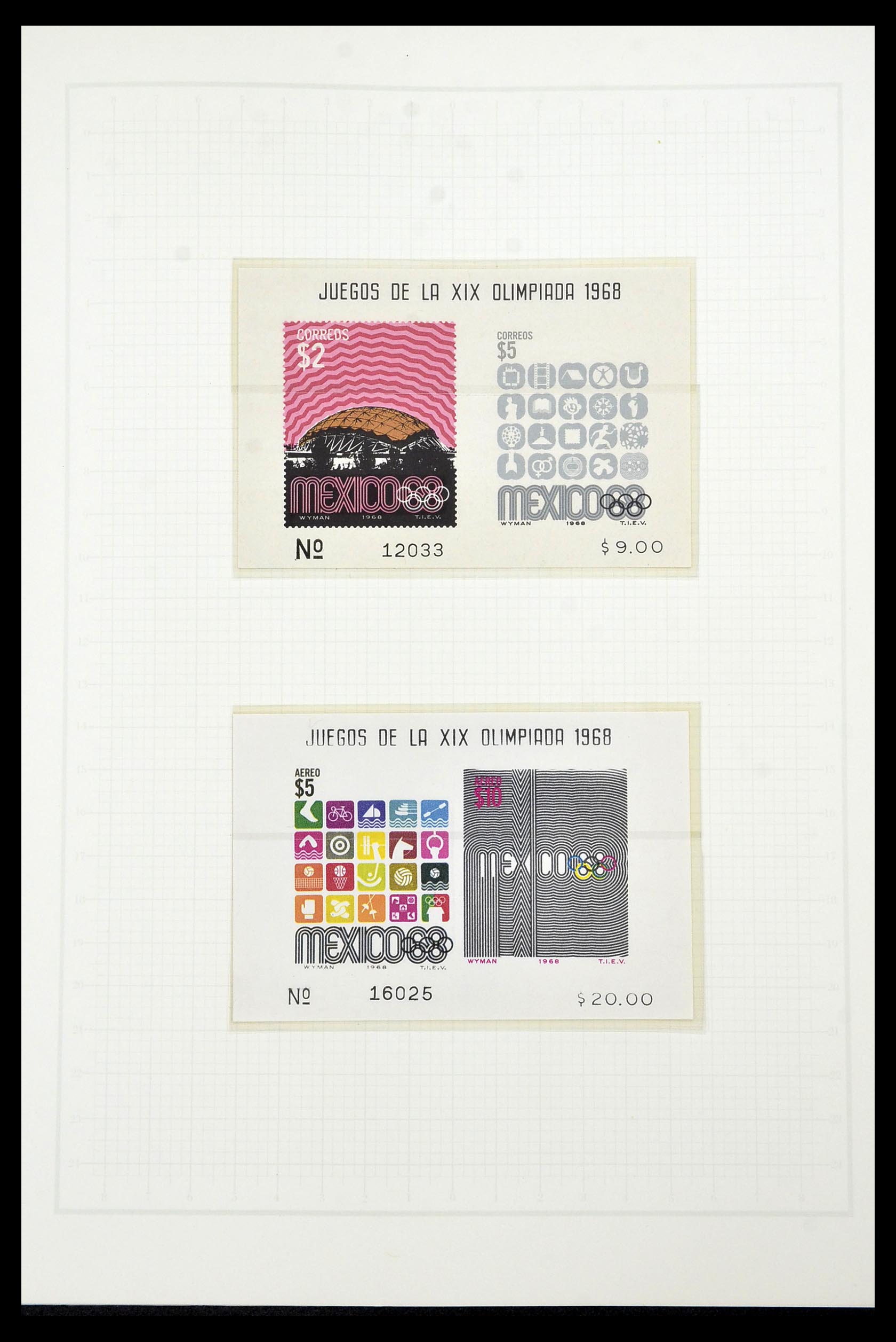 34431 050 - Postzegelverzameling 34431 Olympische Spelen 1964-1968.