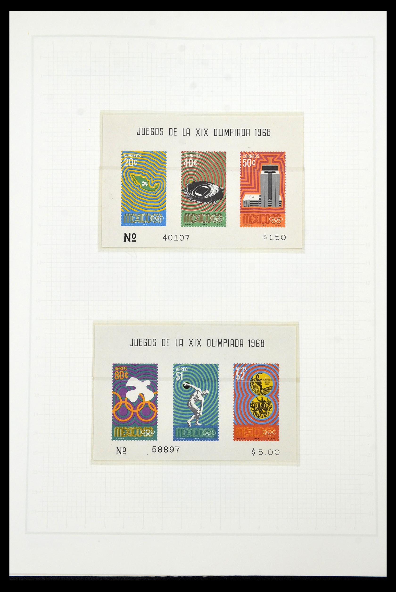 34431 051 - Postzegelverzameling 34431 Olympische Spelen 1964-1968.