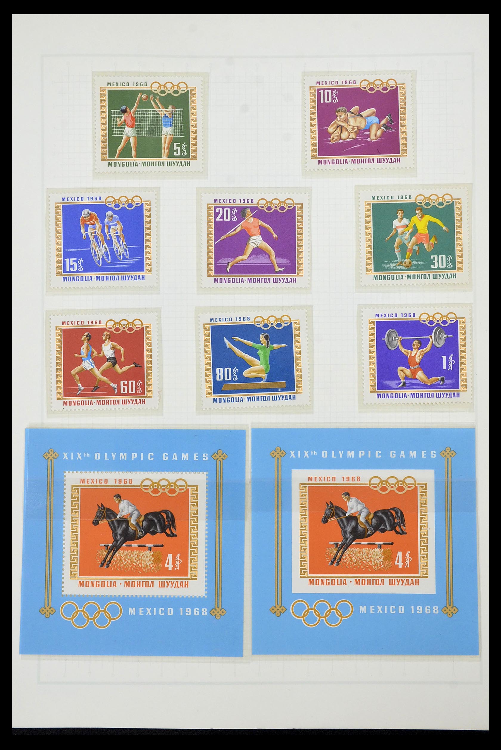 34431 054 - Postzegelverzameling 34431 Olympische Spelen 1964-1968.
