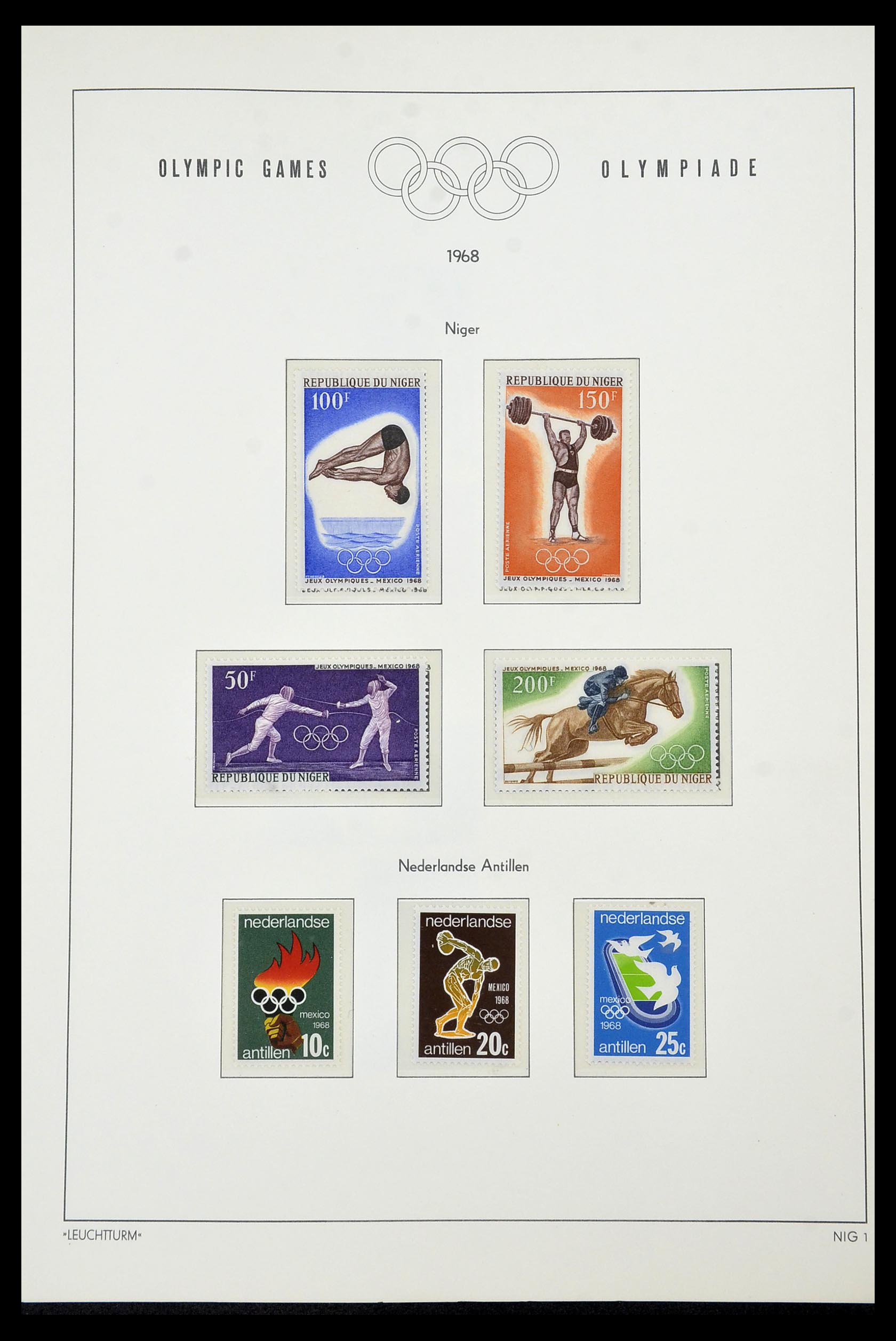 34431 057 - Postzegelverzameling 34431 Olympische Spelen 1964-1968.