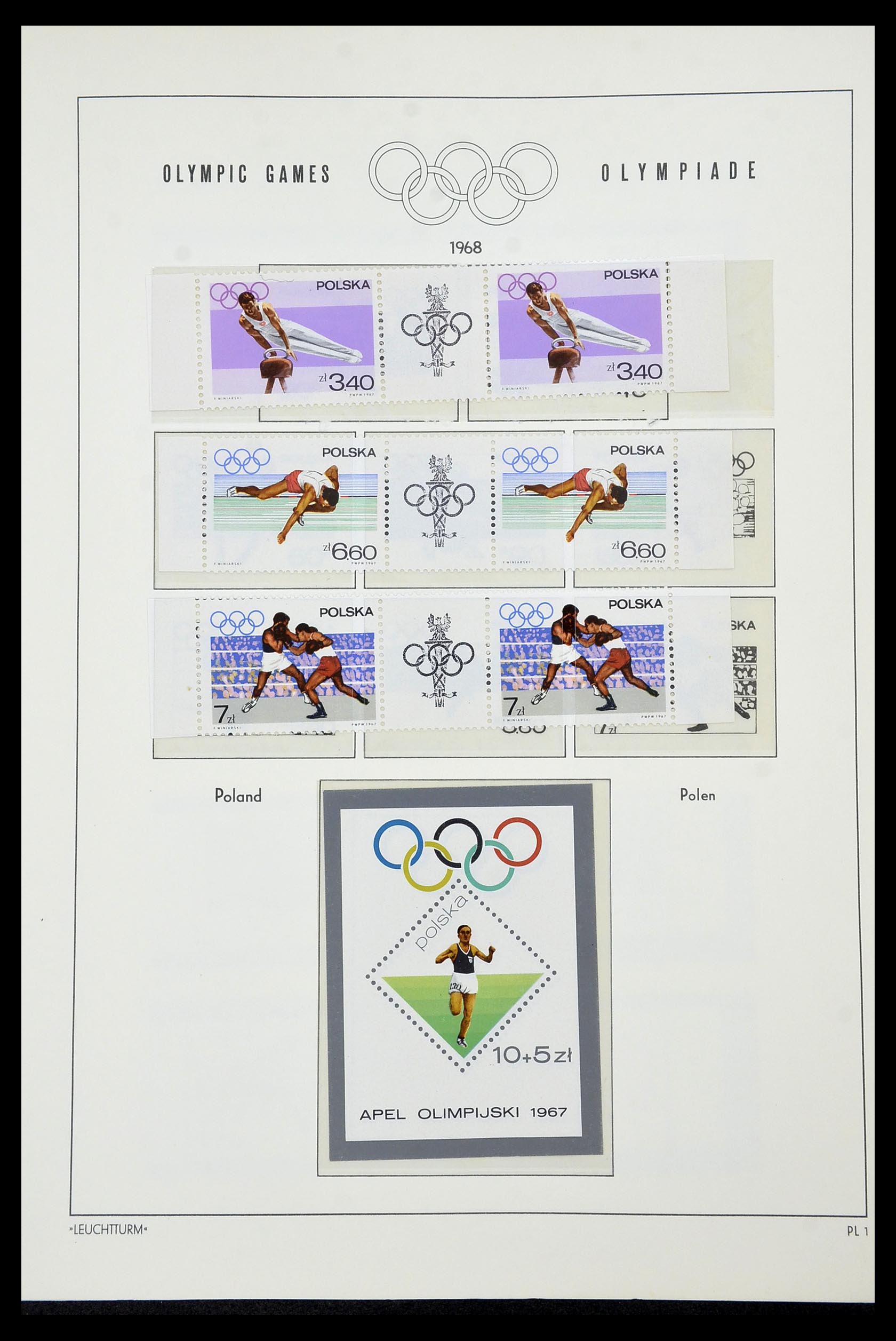 34431 068 - Postzegelverzameling 34431 Olympische Spelen 1964-1968.