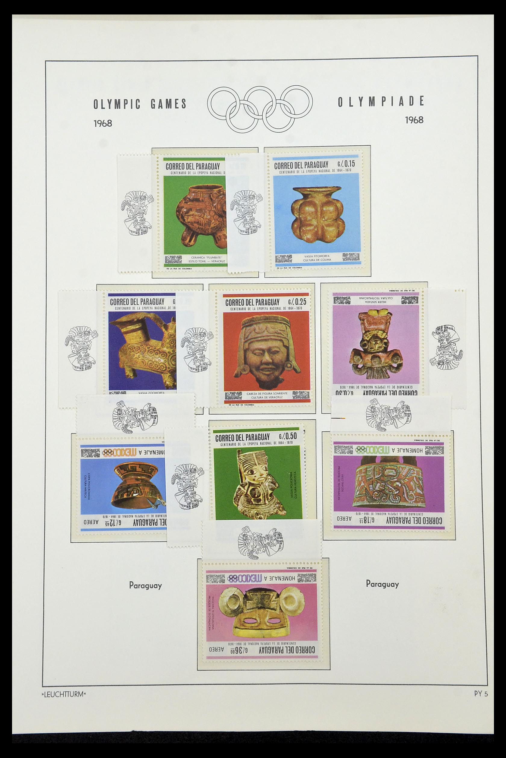34431 087 - Postzegelverzameling 34431 Olympische Spelen 1964-1968.