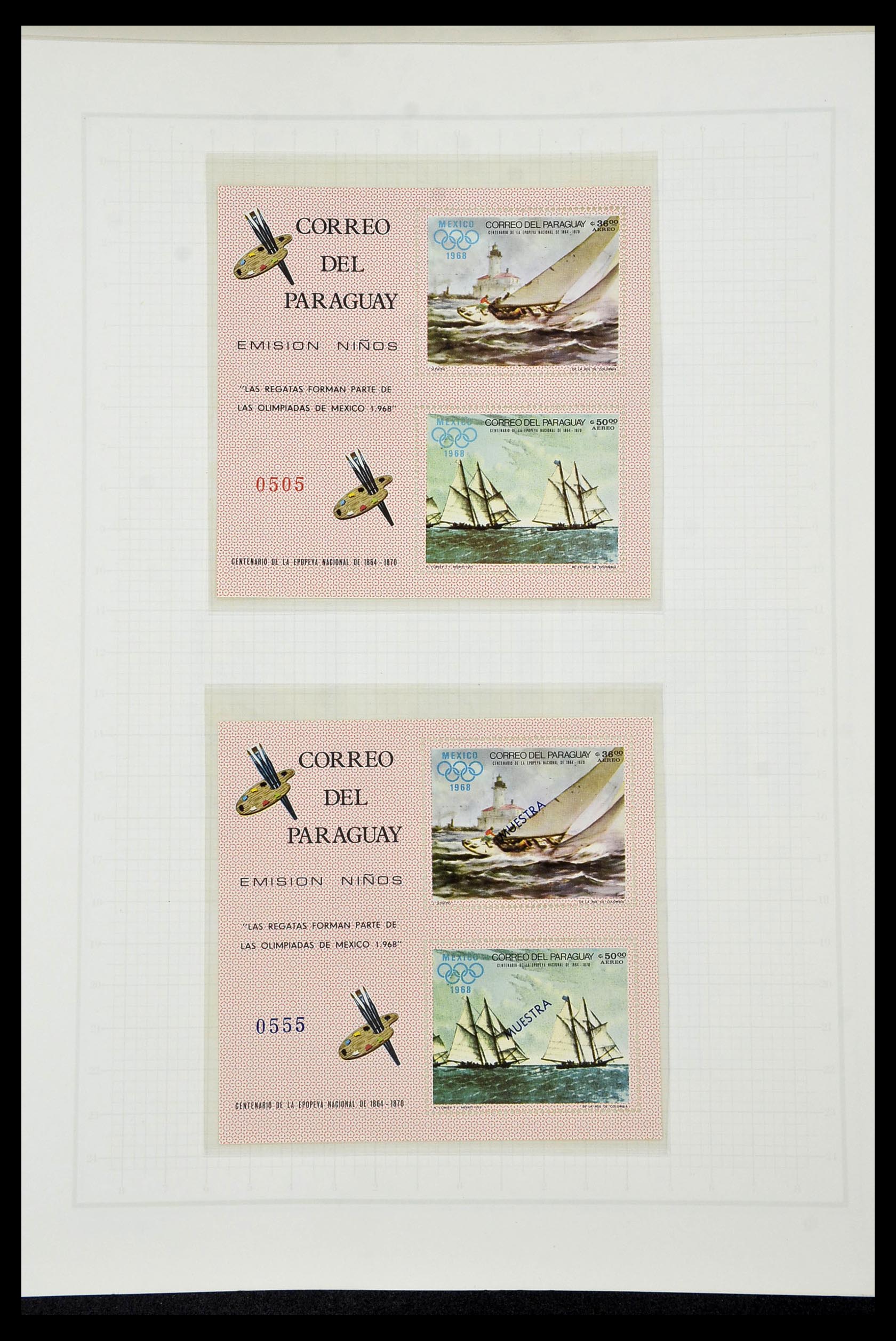 34431 095 - Postzegelverzameling 34431 Olympische Spelen 1964-1968.