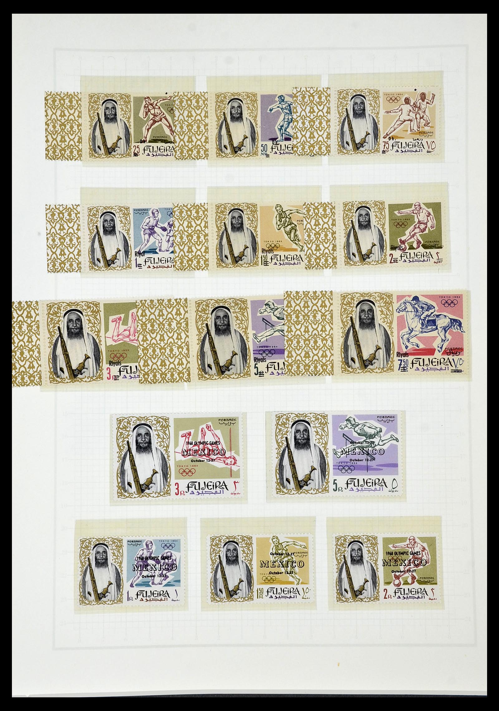 34431 521 - Postzegelverzameling 34431 Olympische Spelen 1964-1968.