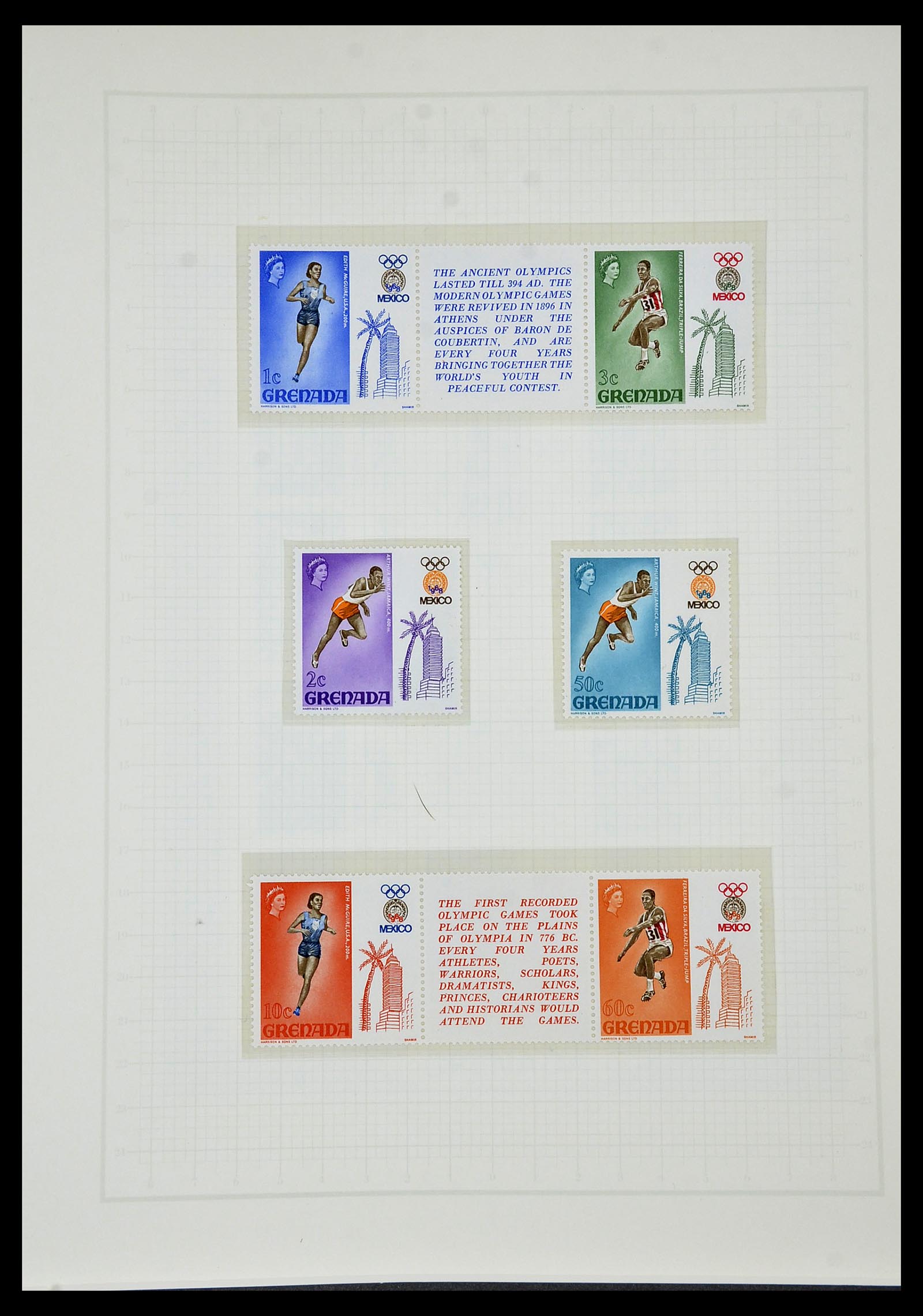 34431 525 - Postzegelverzameling 34431 Olympische Spelen 1964-1968.