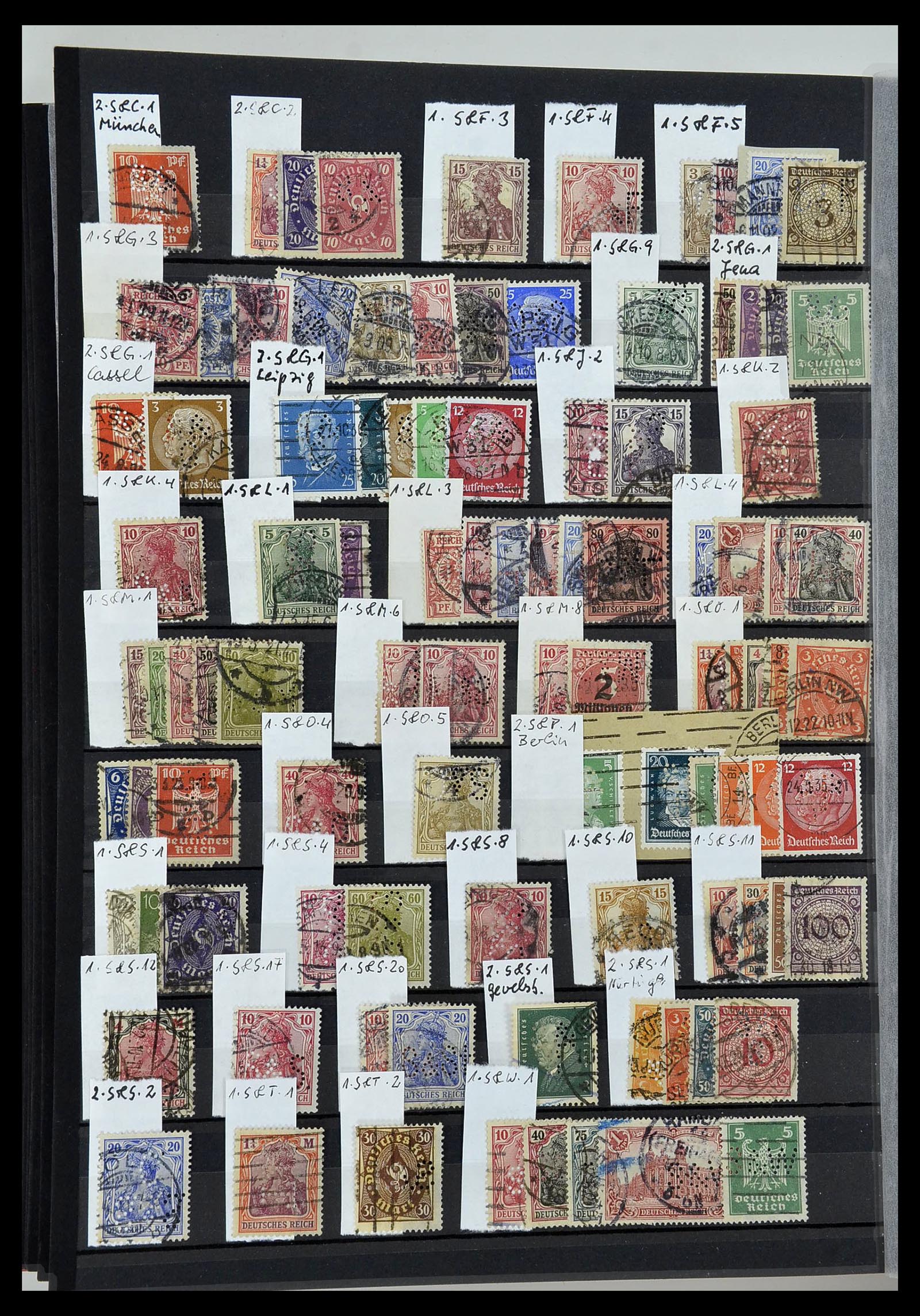 34432 032 - Stamp Collection 34432 German Reich perfins 1900-1933.