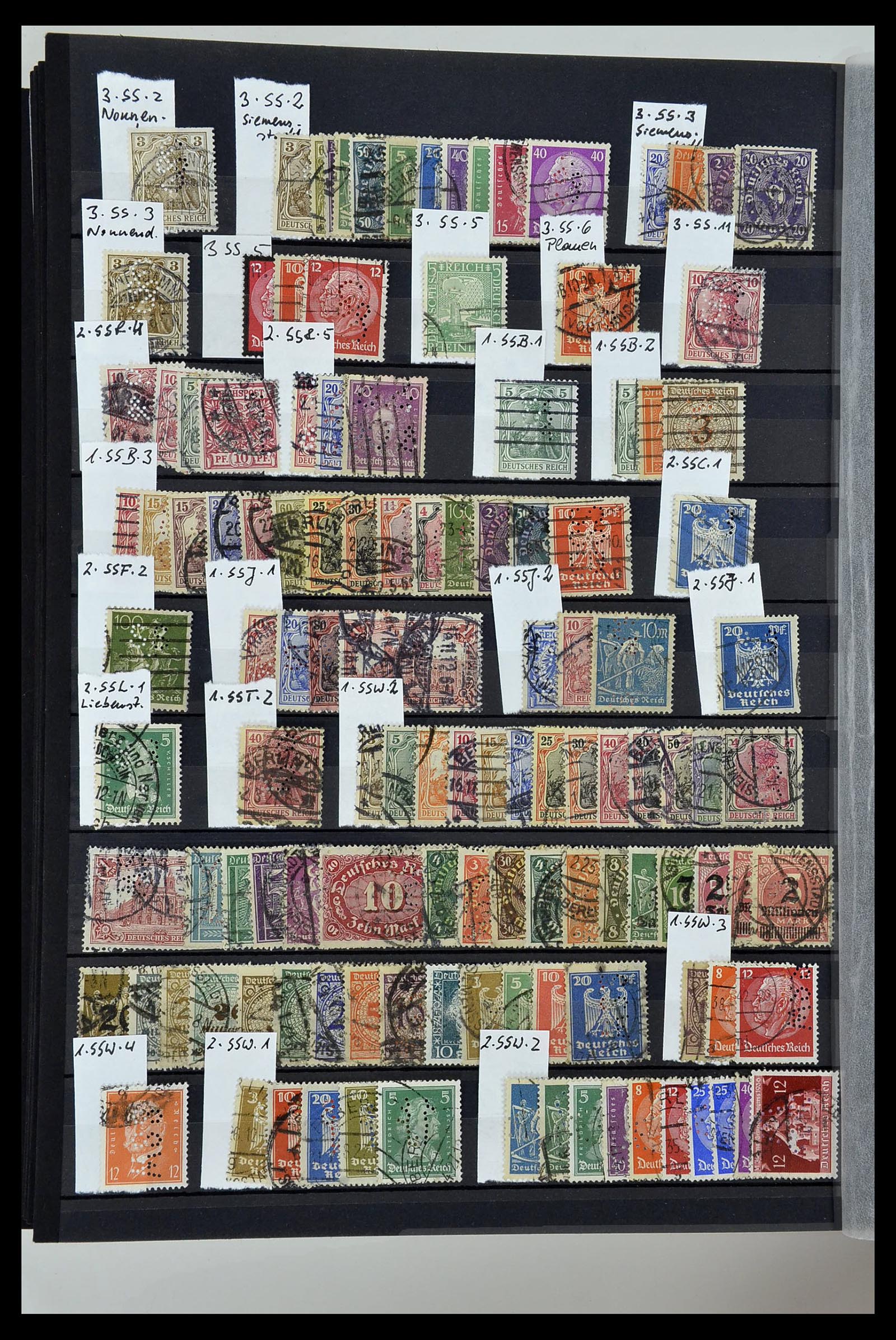 34432 038 - Stamp Collection 34432 German Reich perfins 1900-1933.