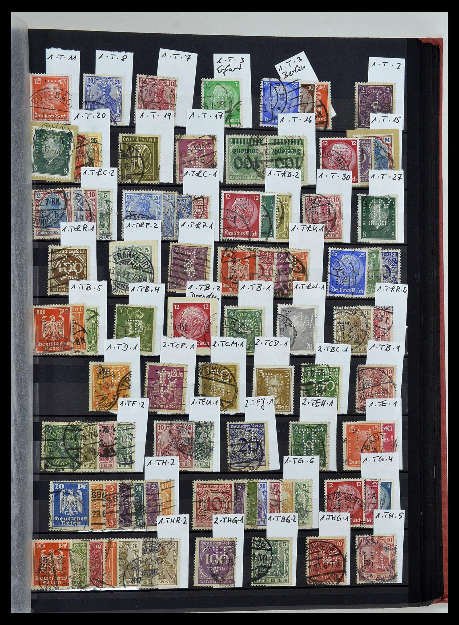 34432 041 - Stamp Collection 34432 German Reich perfins 1900-1933.