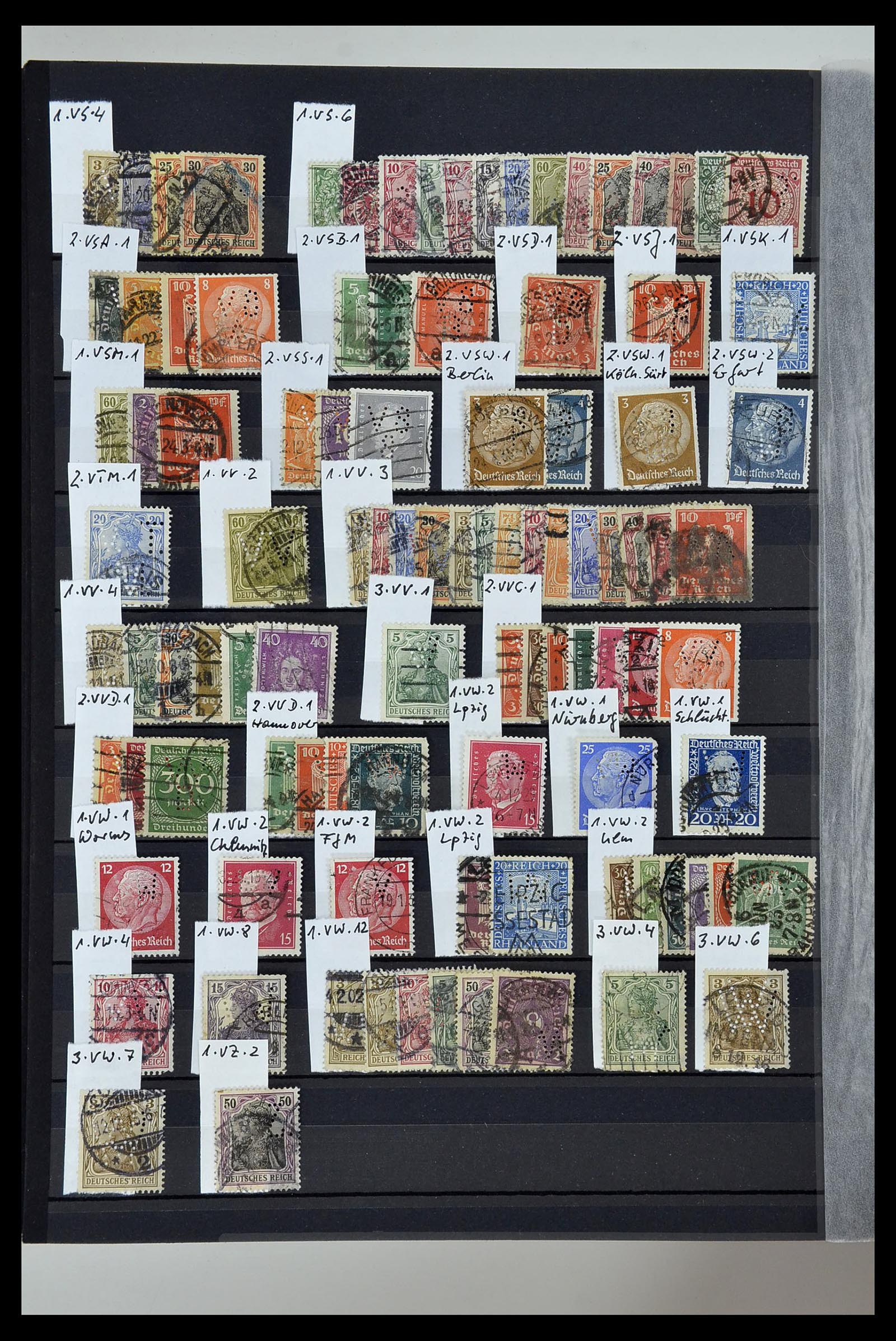 34432 048 - Stamp Collection 34432 German Reich perfins 1900-1933.