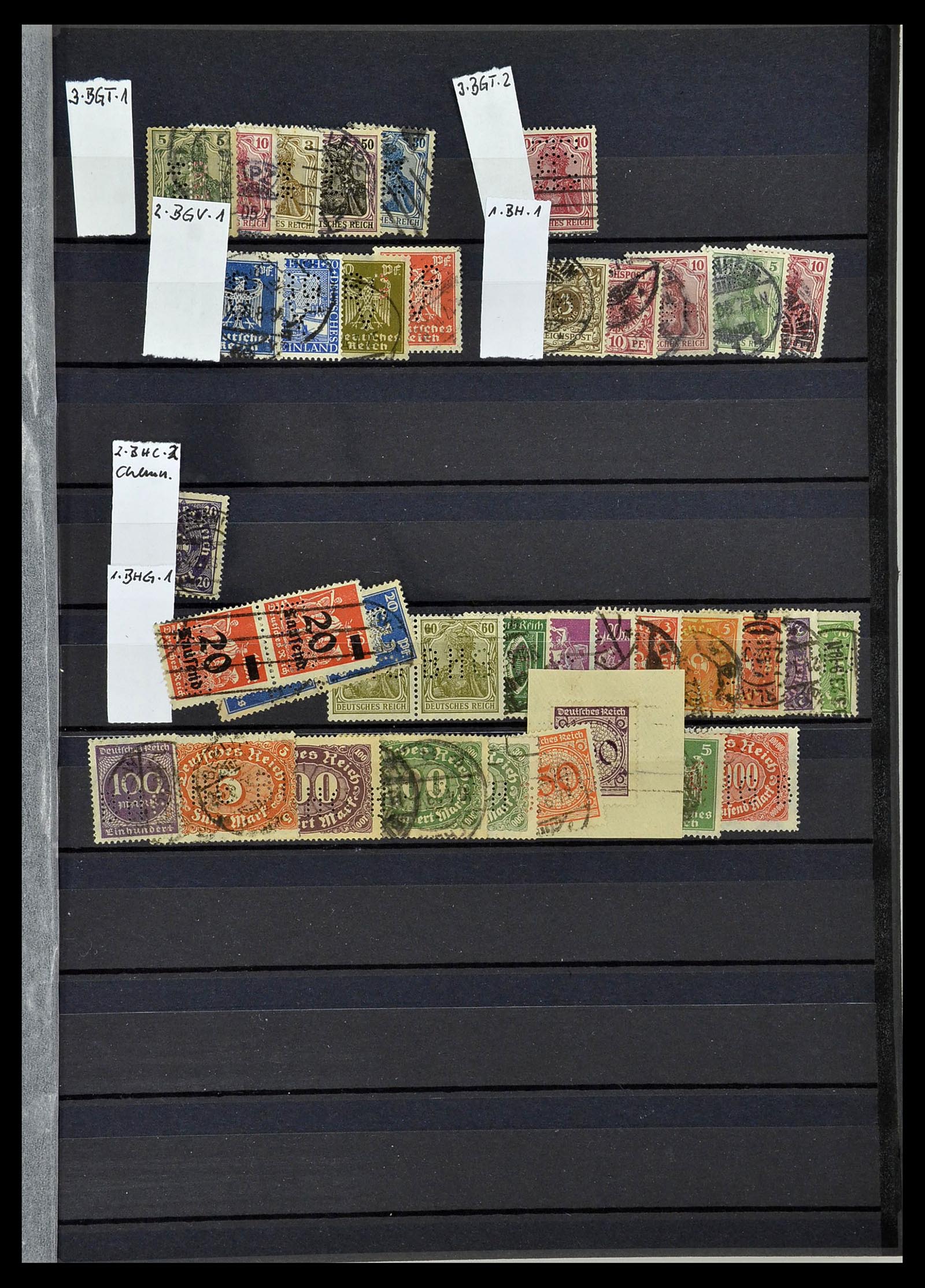 34432 062 - Stamp Collection 34432 German Reich perfins 1900-1933.