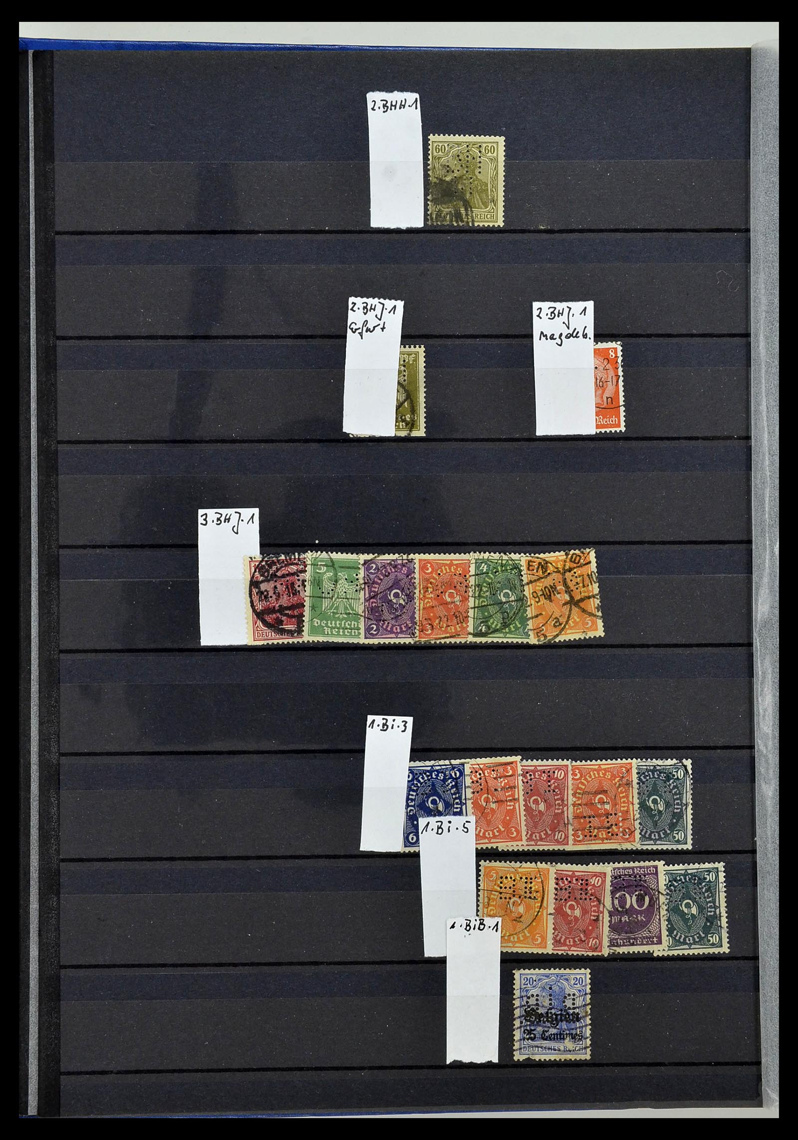 34432 063 - Stamp Collection 34432 German Reich perfins 1900-1933.