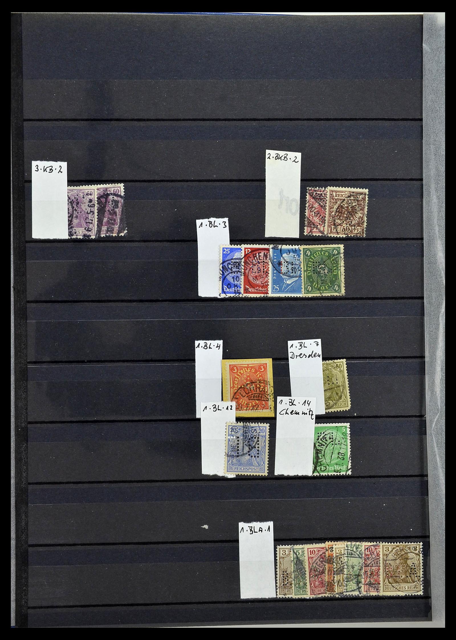 34432 065 - Stamp Collection 34432 German Reich perfins 1900-1933.