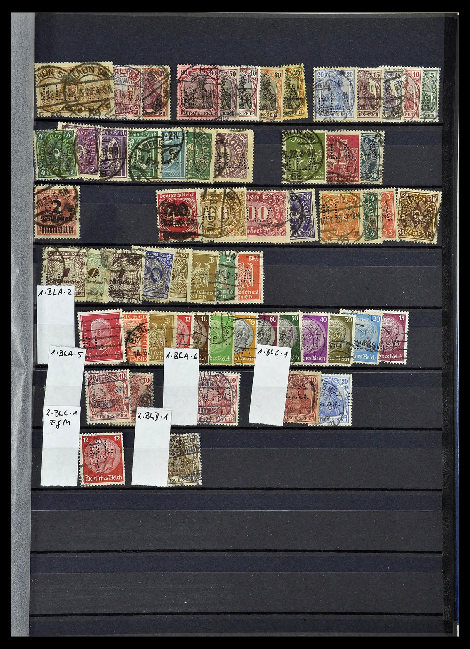 34432 066 - Stamp Collection 34432 German Reich perfins 1900-1933.