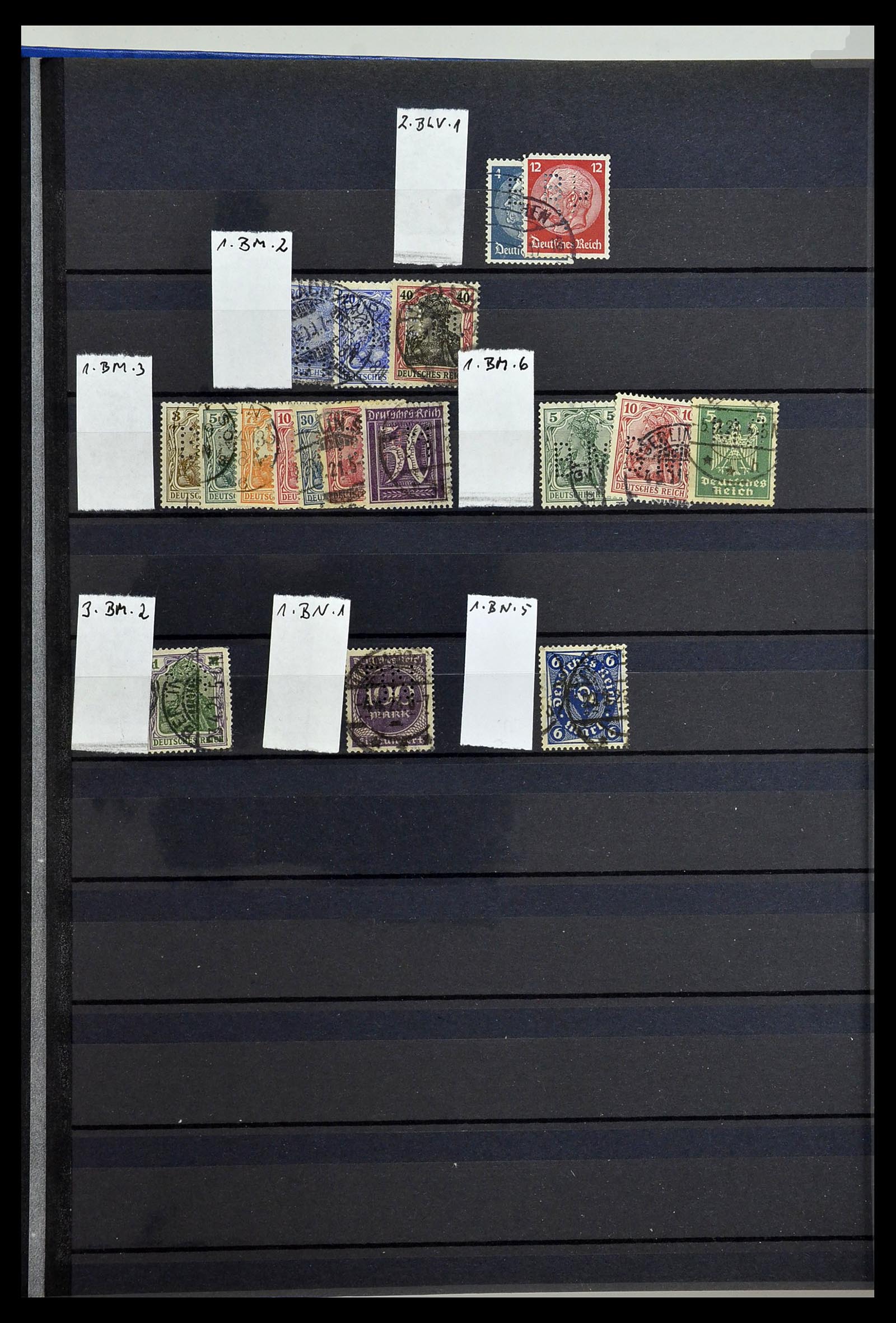34432 068 - Stamp Collection 34432 German Reich perfins 1900-1933.