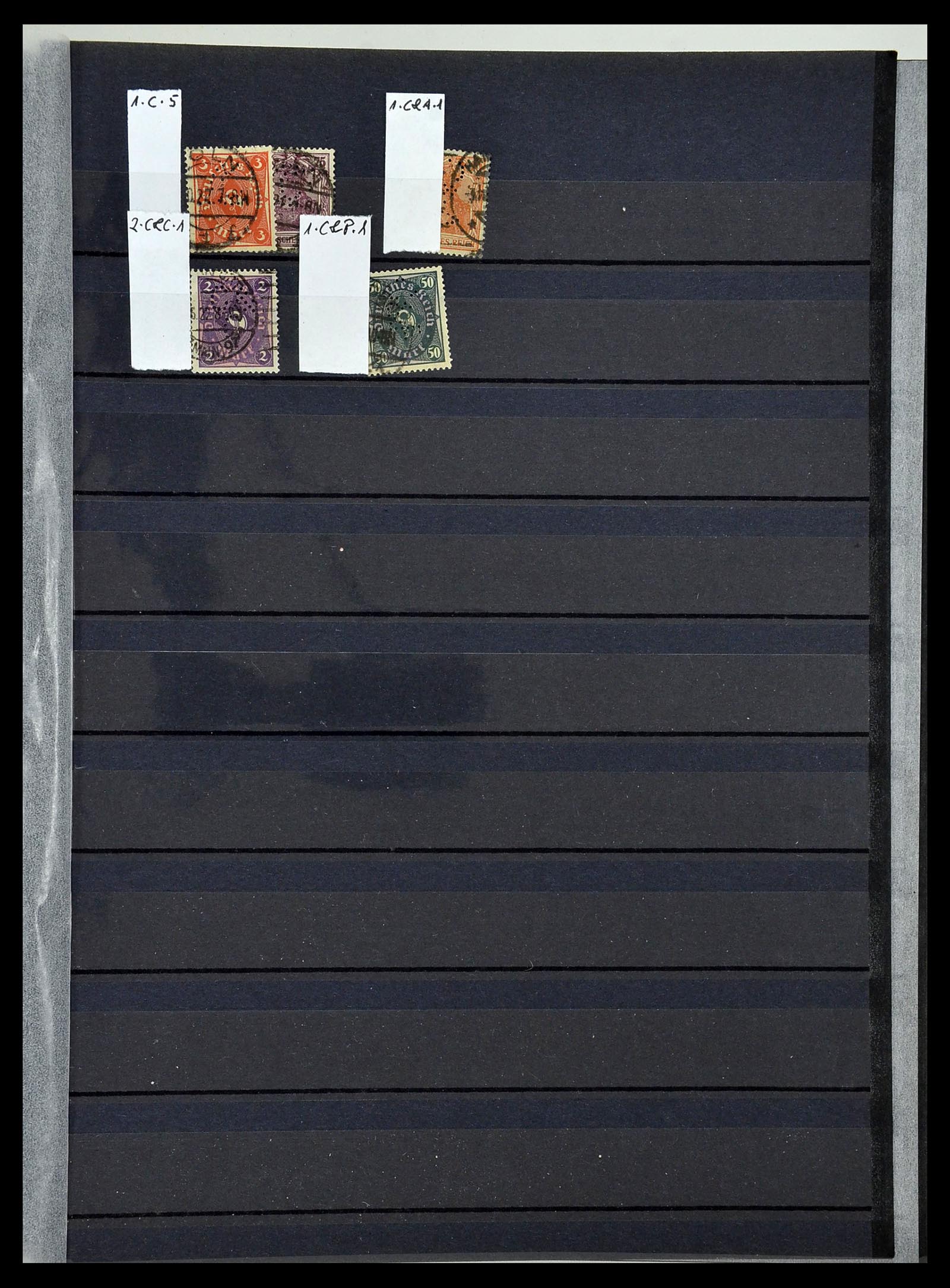 34432 075 - Stamp Collection 34432 German Reich perfins 1900-1933.