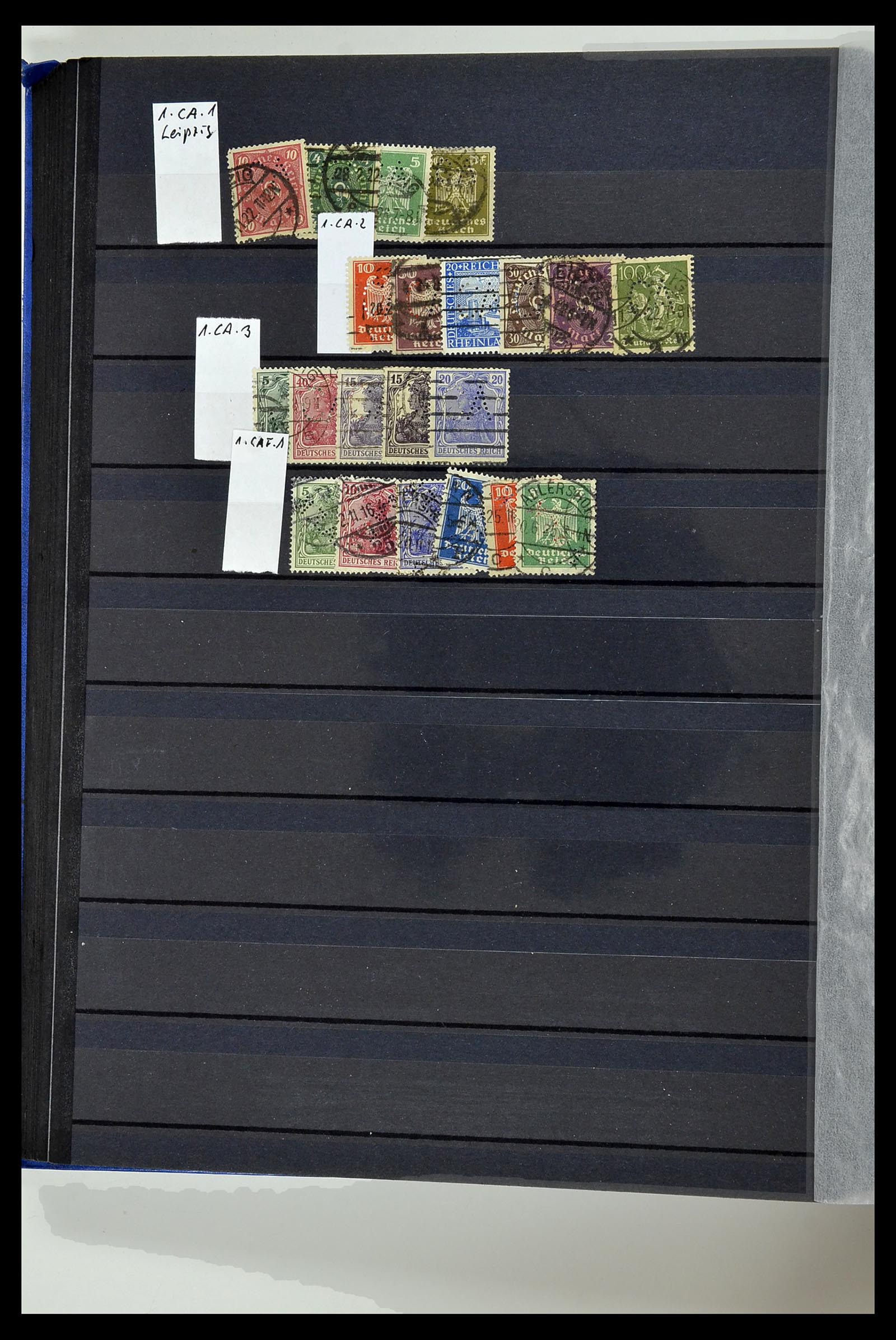 34432 076 - Stamp Collection 34432 German Reich perfins 1900-1933.