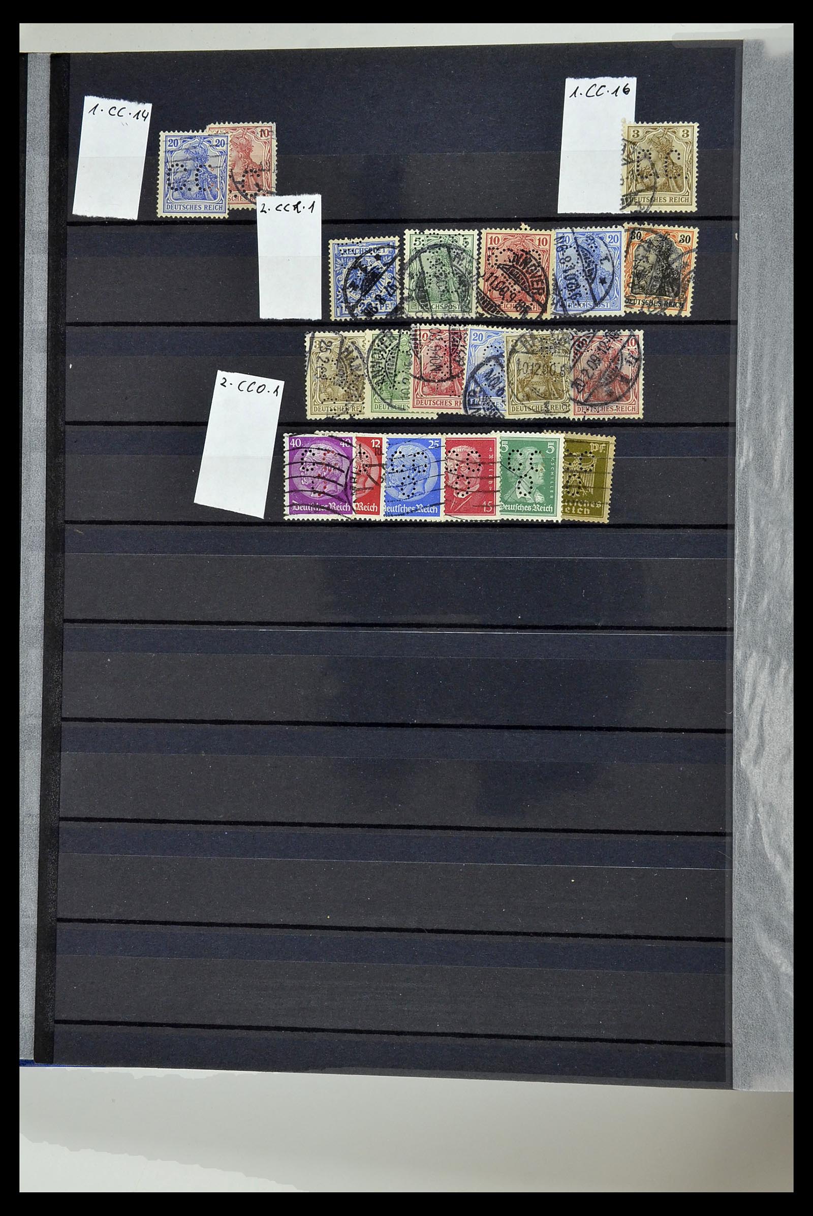 34432 080 - Stamp Collection 34432 German Reich perfins 1900-1933.