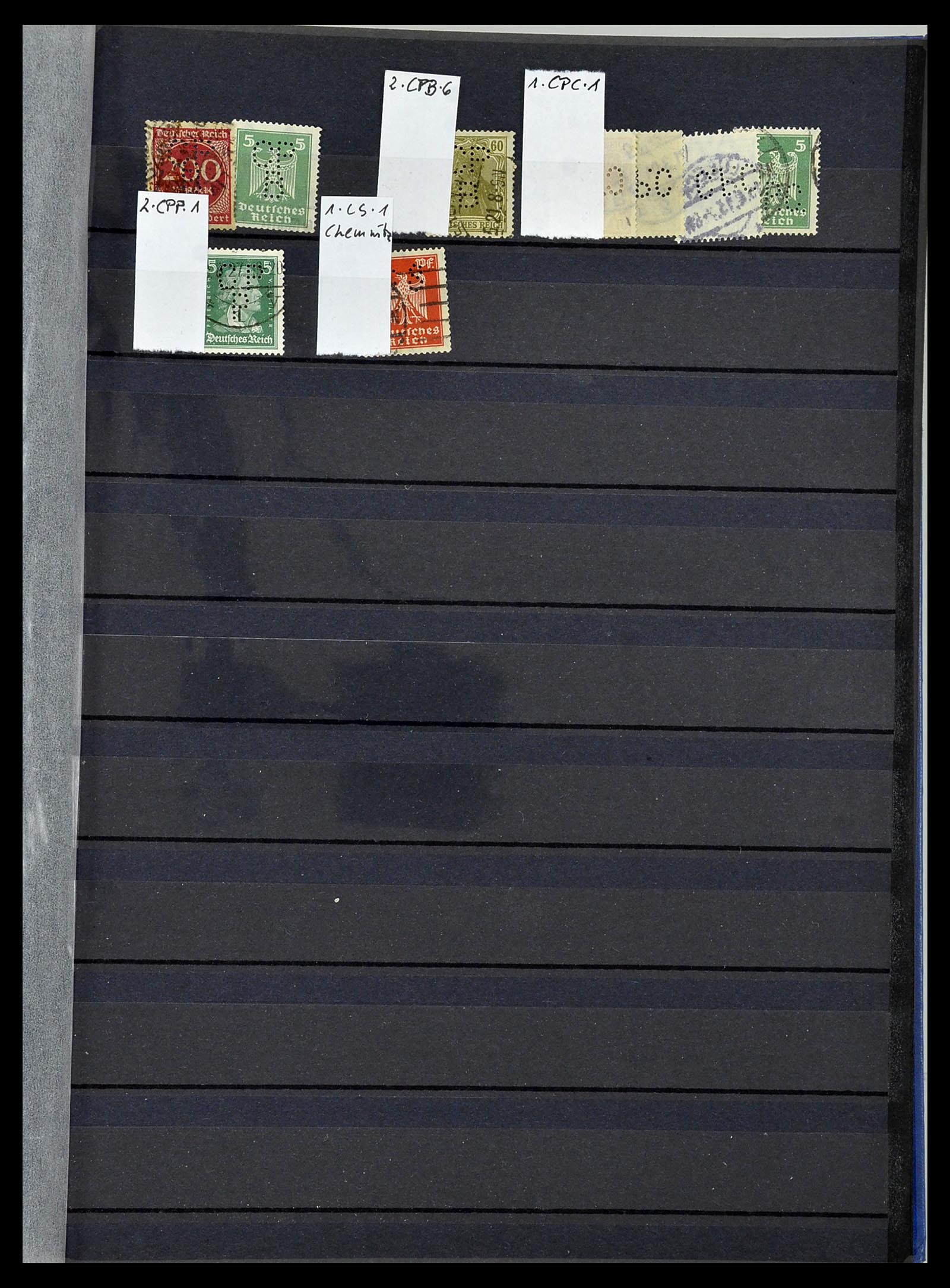 34432 087 - Stamp Collection 34432 German Reich perfins 1900-1933.