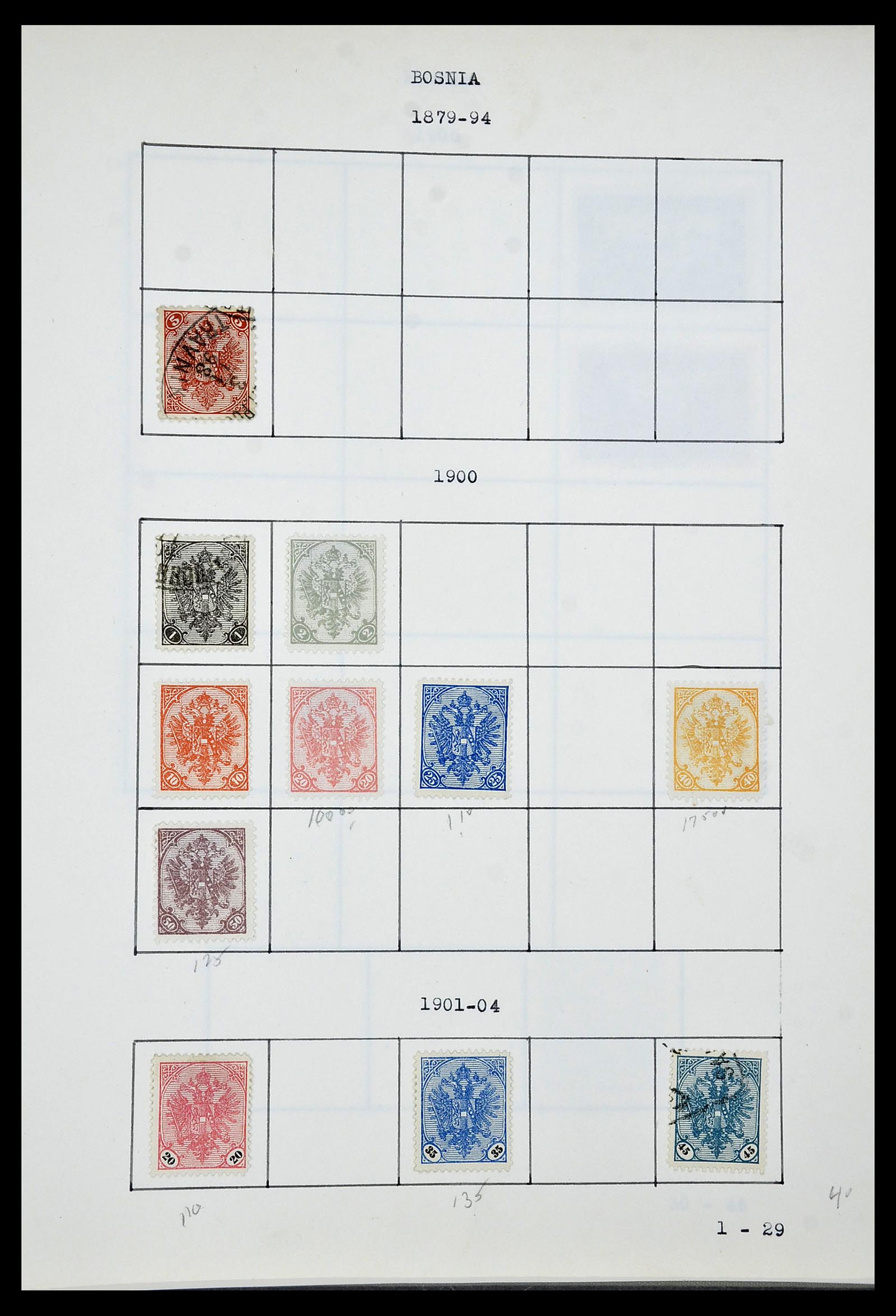 34433 012 - Postzegelverzameling 34433 Wereld 1883-1950.