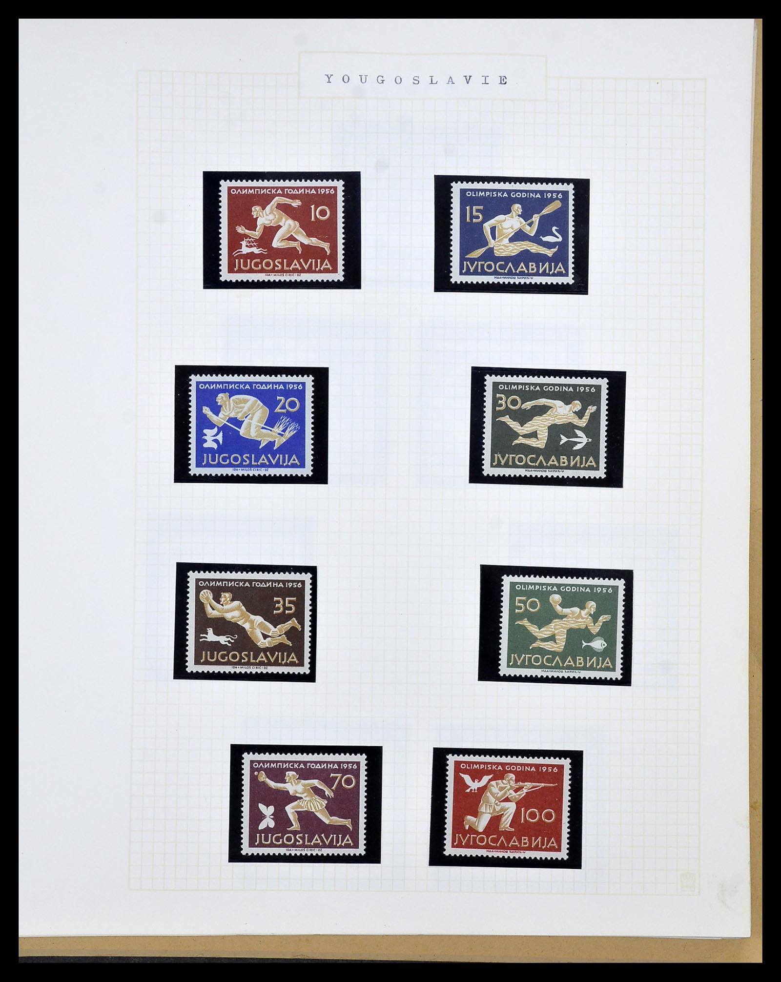 34434 009 - Postzegelverzameling 34434 Olympische Spelen 1920-1976.