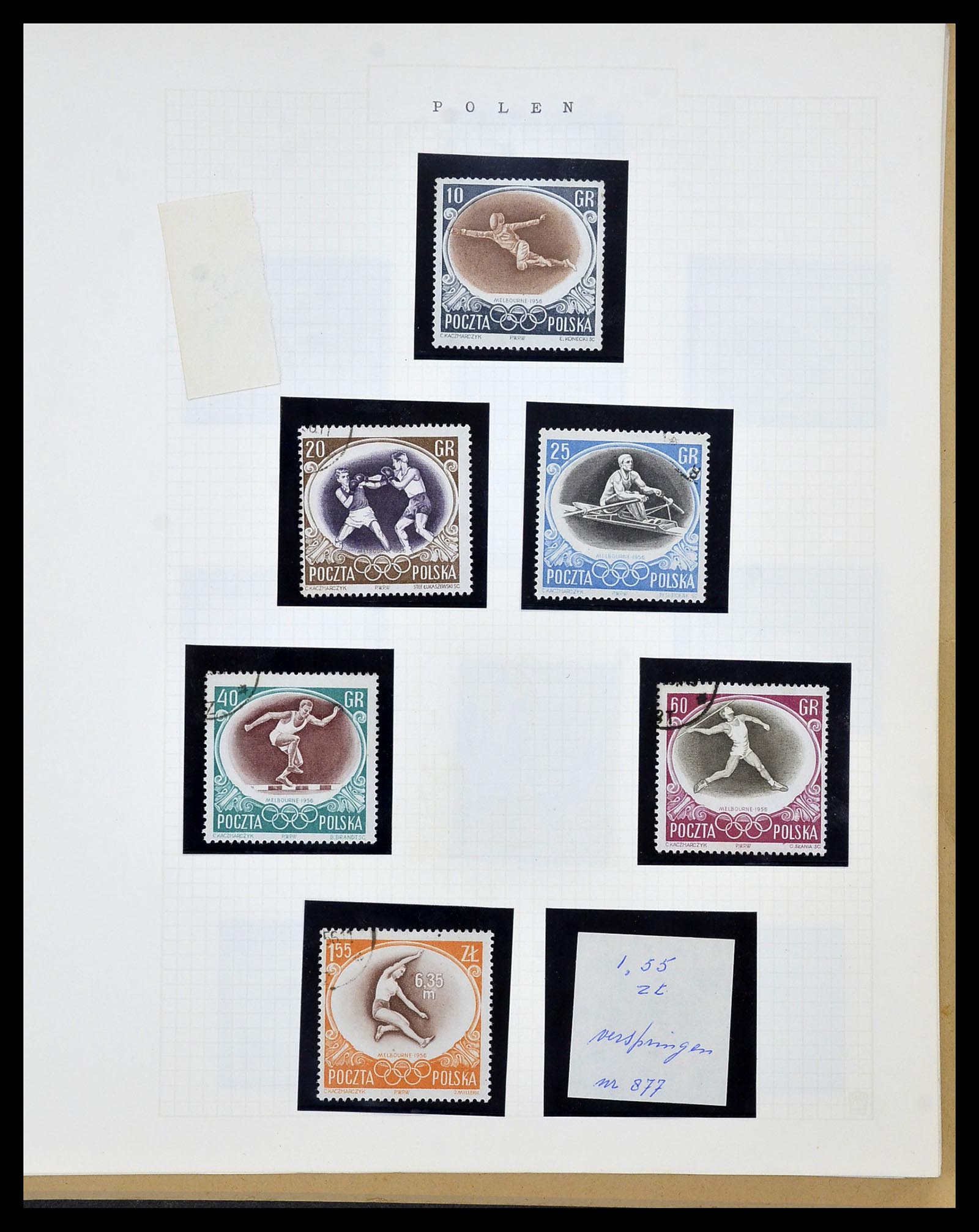 34434 010 - Postzegelverzameling 34434 Olympische Spelen 1920-1976.