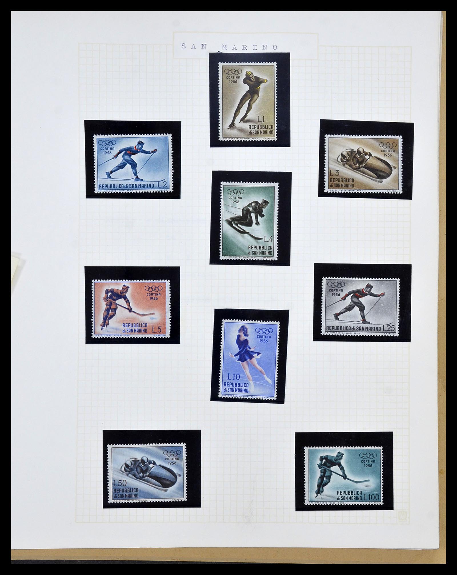 34434 011 - Postzegelverzameling 34434 Olympische Spelen 1920-1976.