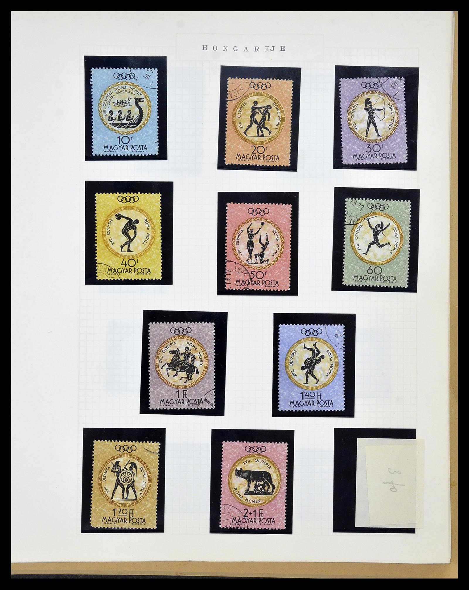 34434 015 - Postzegelverzameling 34434 Olympische Spelen 1920-1976.