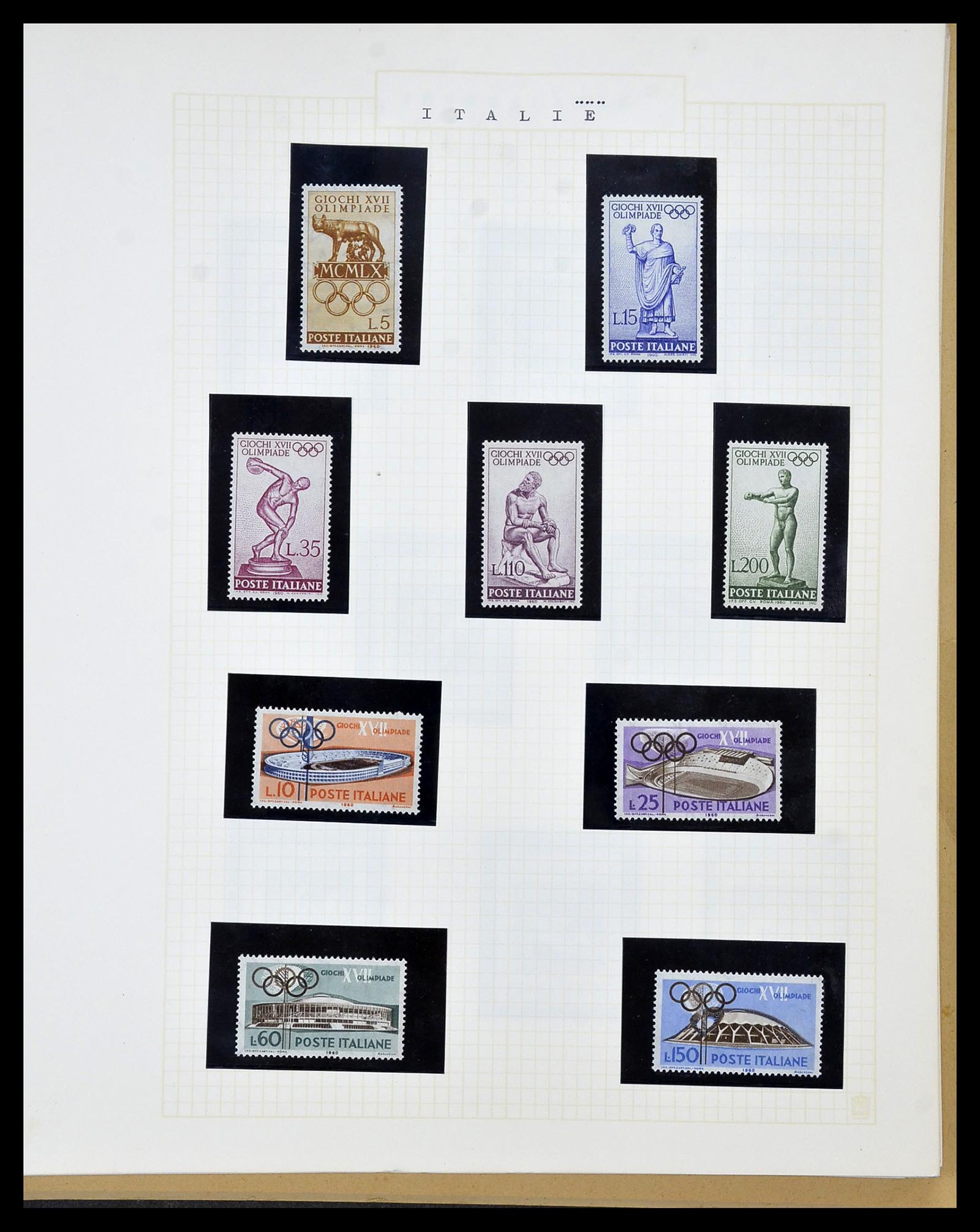 34434 016 - Postzegelverzameling 34434 Olympische Spelen 1920-1976.