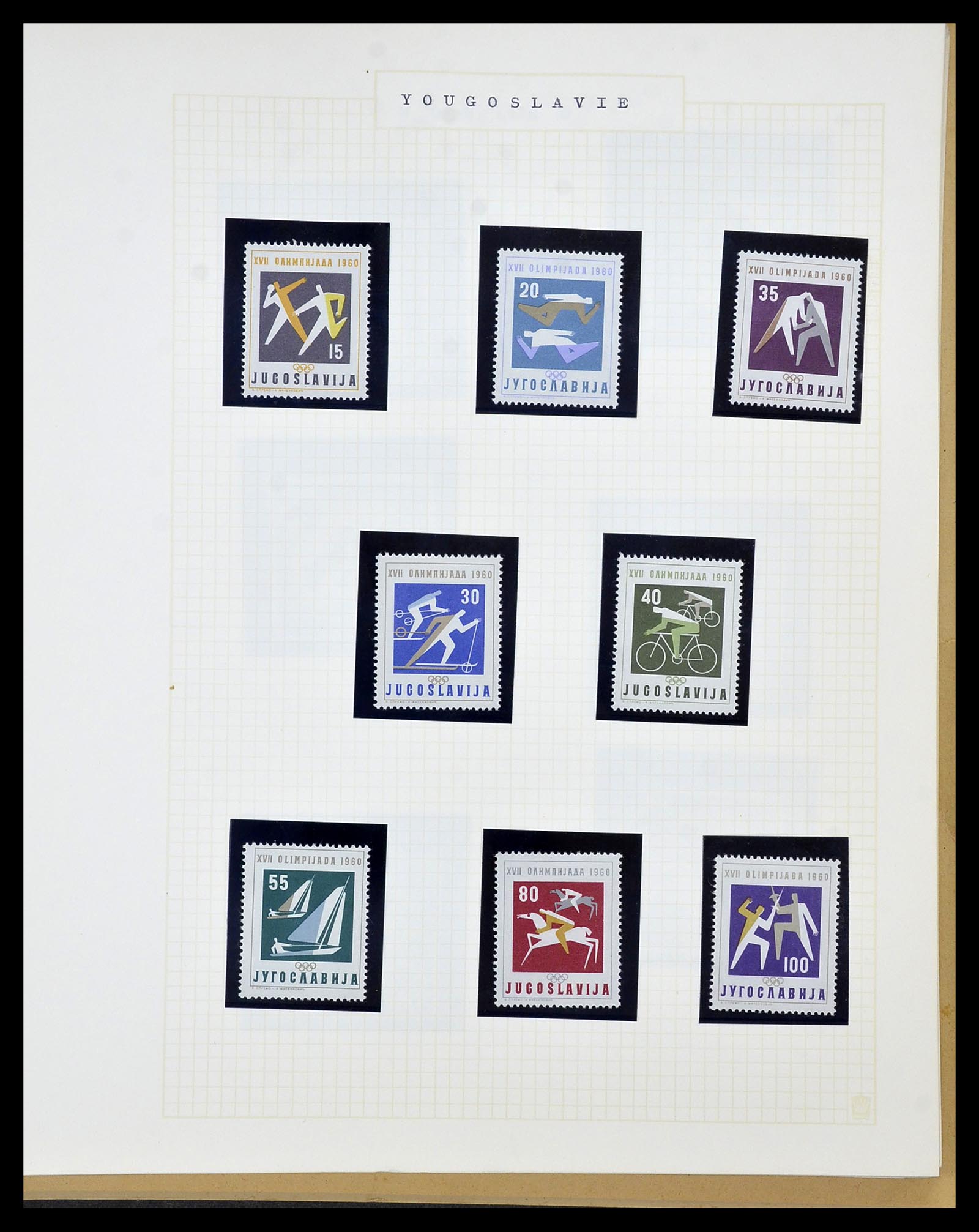 34434 017 - Postzegelverzameling 34434 Olympische Spelen 1920-1976.