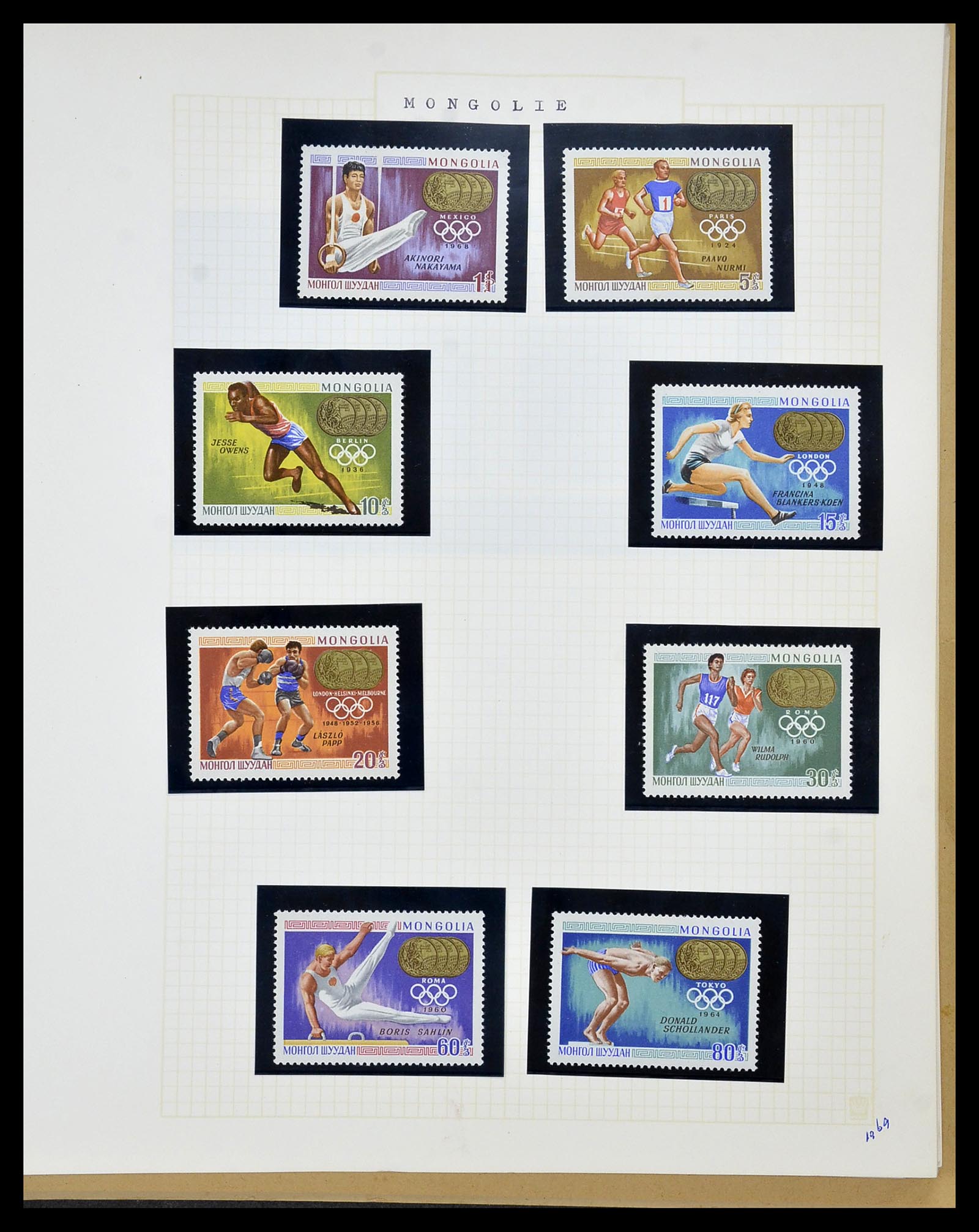34434 020 - Postzegelverzameling 34434 Olympische Spelen 1920-1976.
