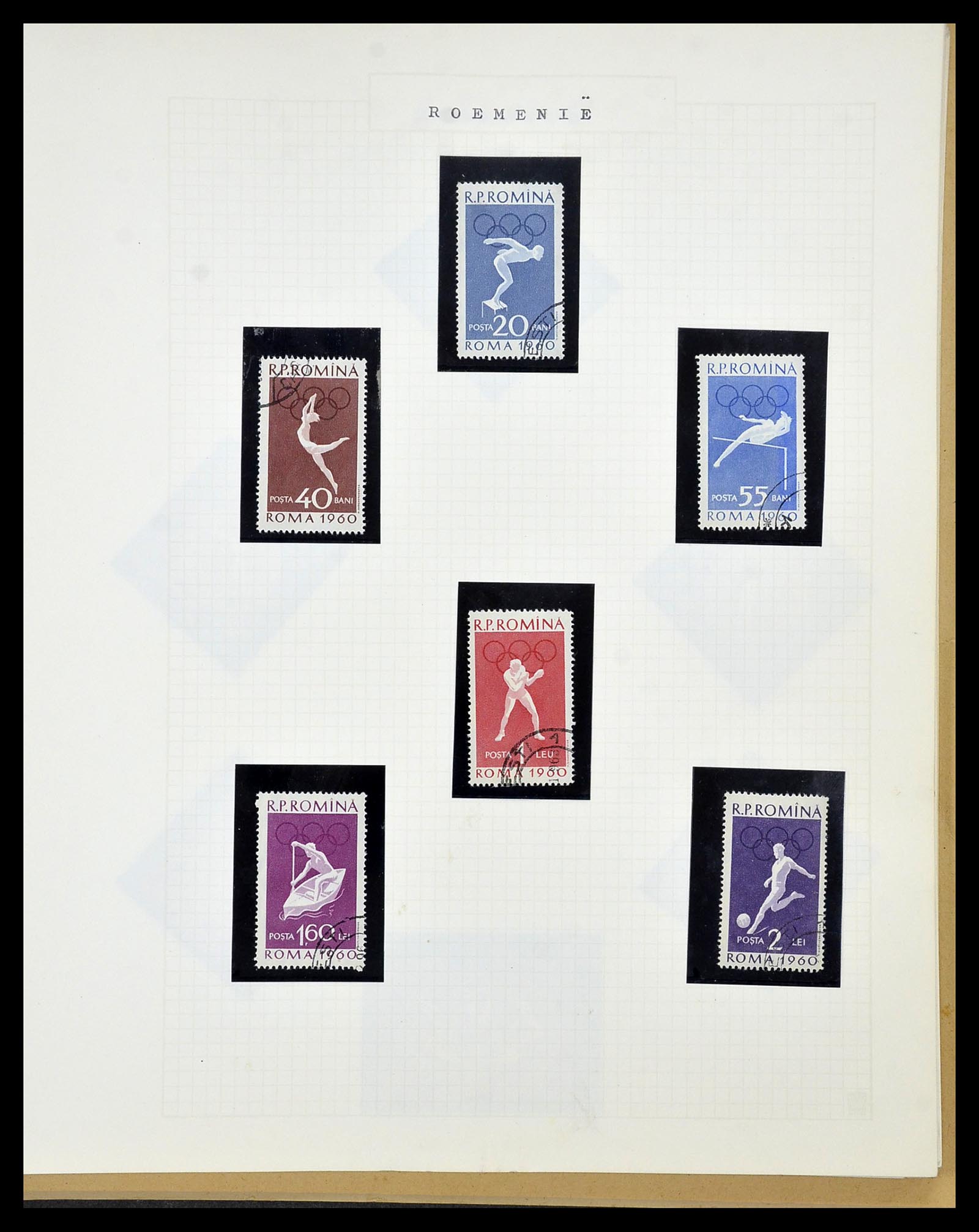34434 022 - Postzegelverzameling 34434 Olympische Spelen 1920-1976.