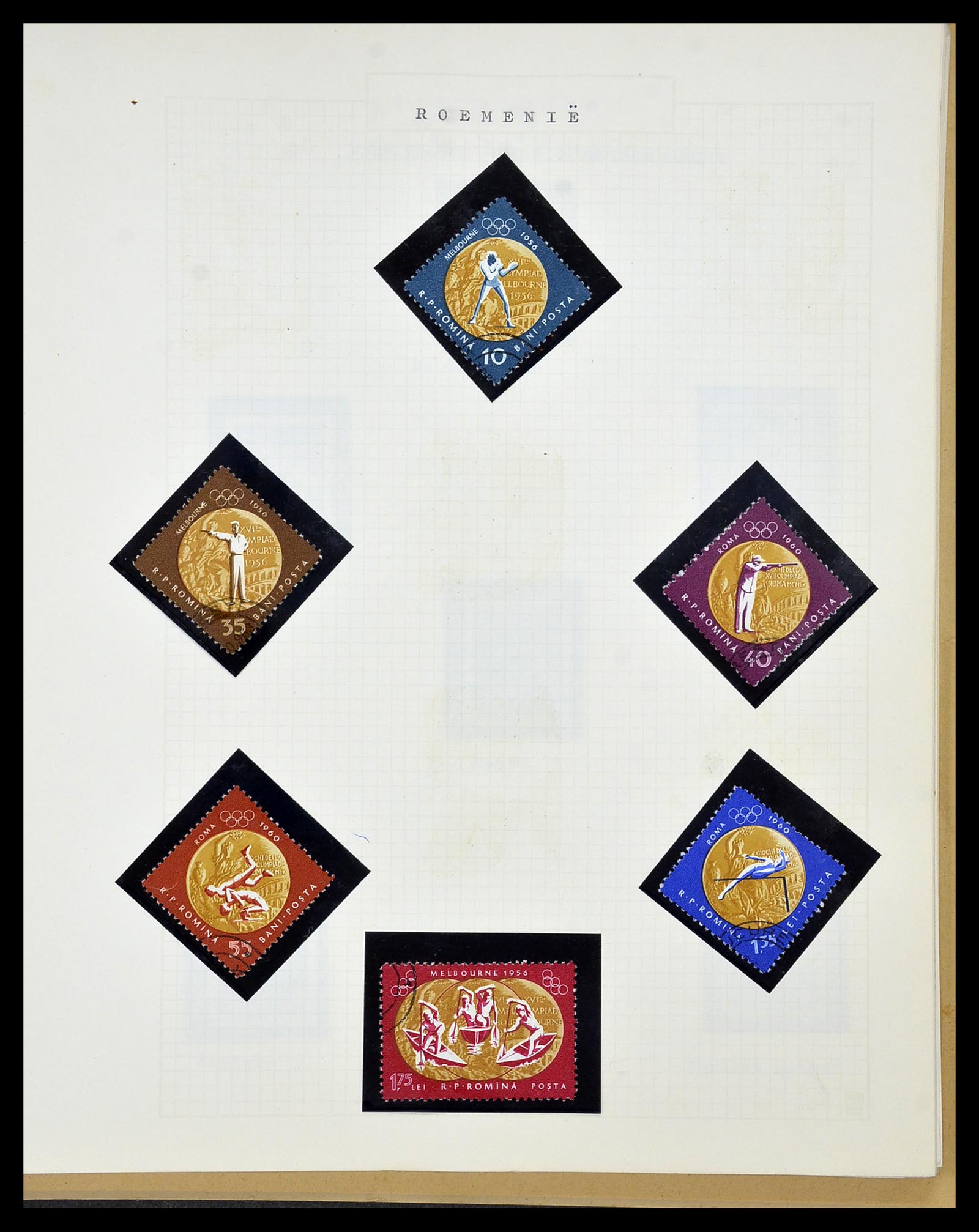 34434 023 - Postzegelverzameling 34434 Olympische Spelen 1920-1976.