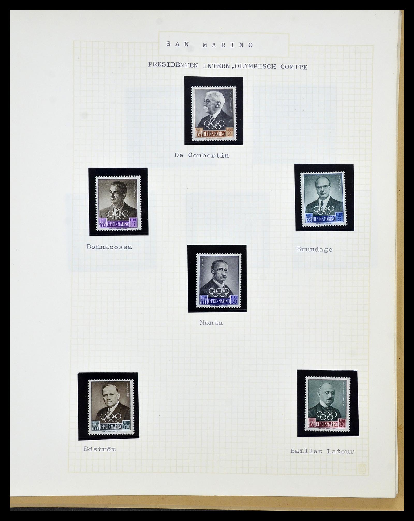 34434 024 - Postzegelverzameling 34434 Olympische Spelen 1920-1976.