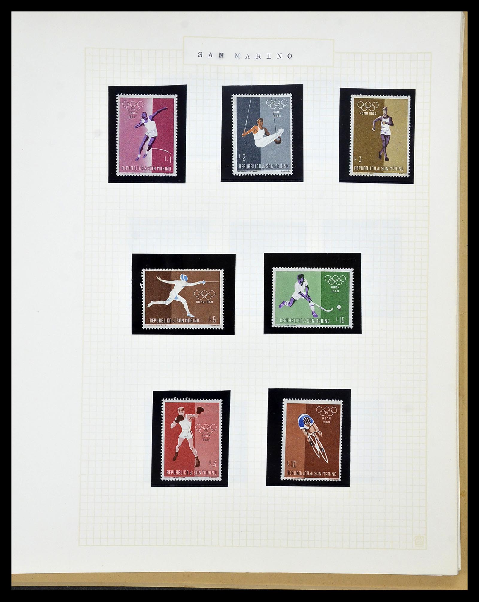 34434 026 - Postzegelverzameling 34434 Olympische Spelen 1920-1976.