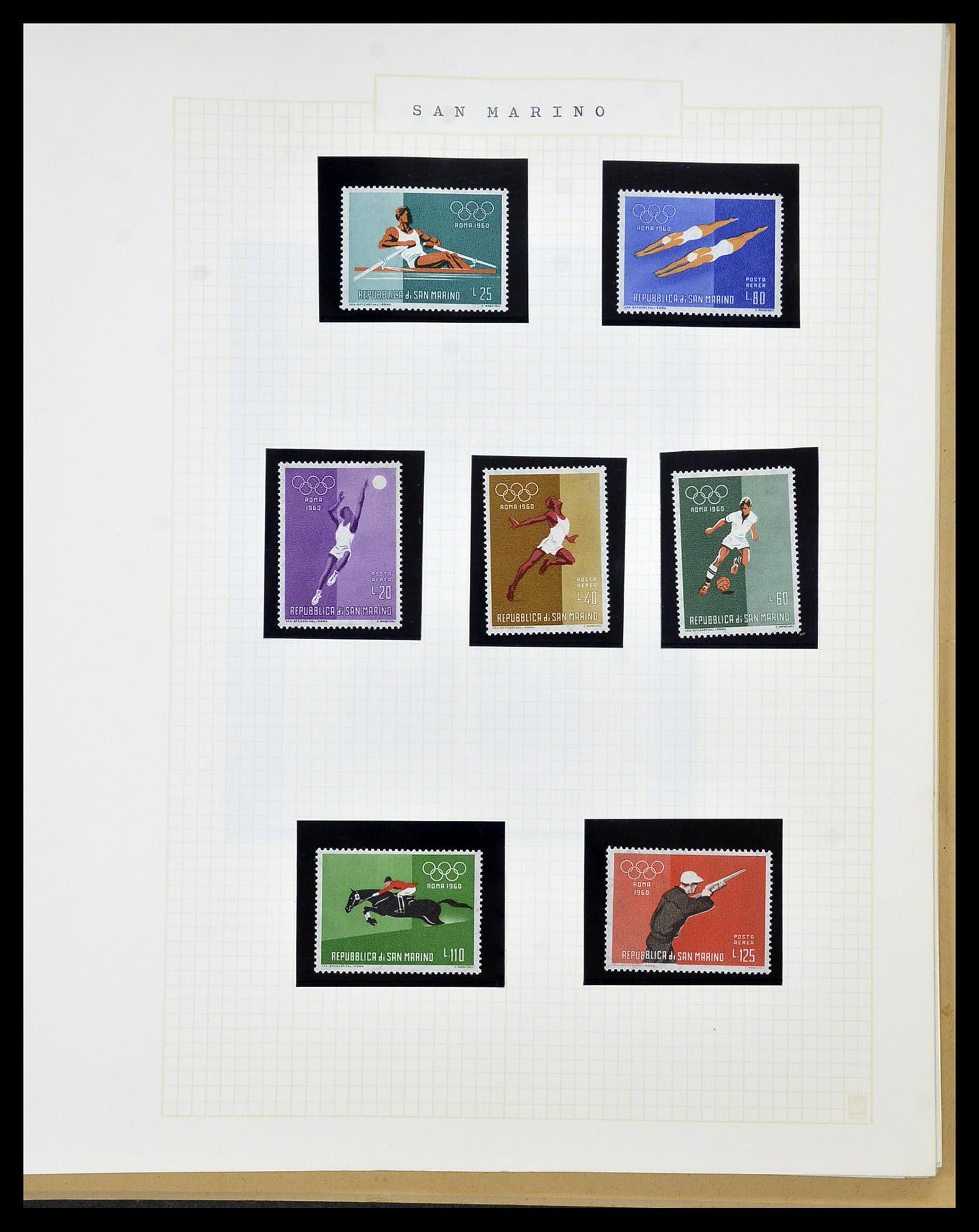 34434 027 - Postzegelverzameling 34434 Olympische Spelen 1920-1976.